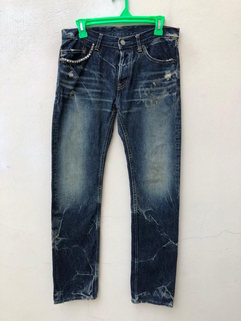 Hysteric Glamour × Vintage Vintage HG Japan Love Buzz Distressed Denim Nirvana Tribute Size US 30 / EU 46 - 2 Thumbnail
