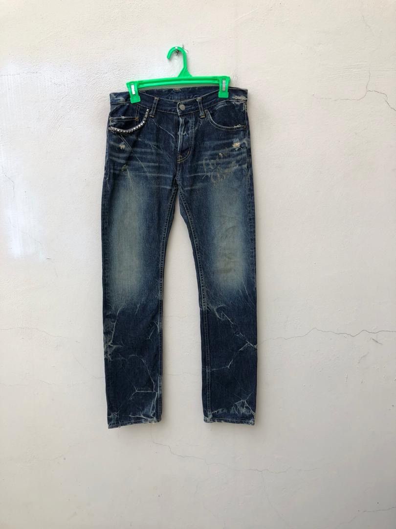 Hysteric Glamour × Vintage Vintage HG Japan Love Buzz Distressed Denim Nirvana Tribute Size US 30 / EU 46 - 1 Thumbnail