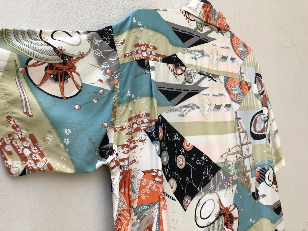 Japanese Brand Dagmont Farm Japan Asia Pattern Japanese Traditional Rayon Size US L / EU 52-54 / 3 - 14 Thumbnail