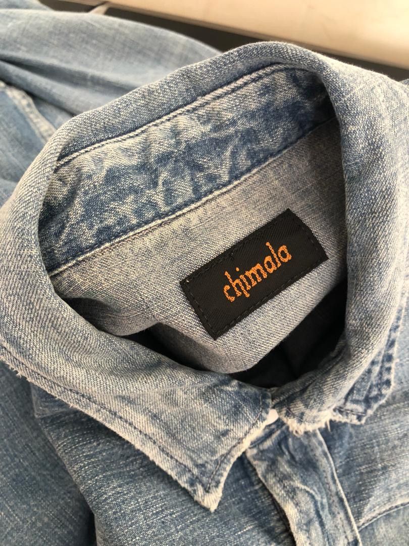 Chimala Rips Distressed Denim Western Shirt Size ONE SIZE - 12 Thumbnail