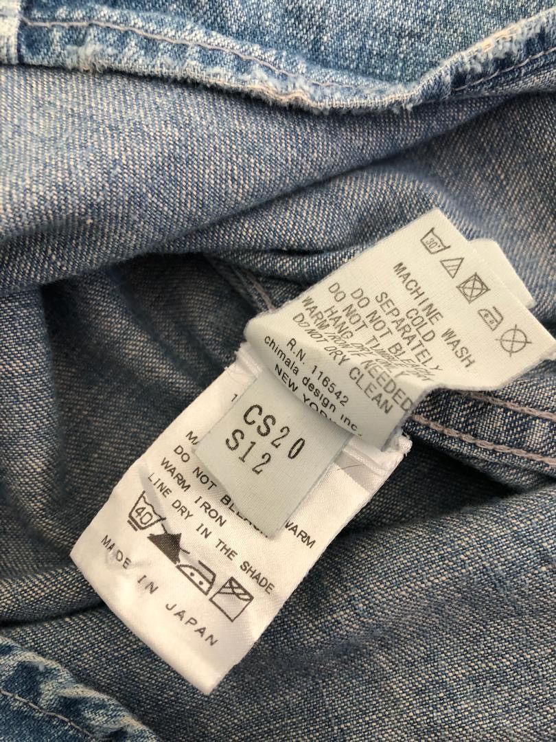 Chimala Rips Distressed Denim Western Shirt Size ONE SIZE - 13 Thumbnail