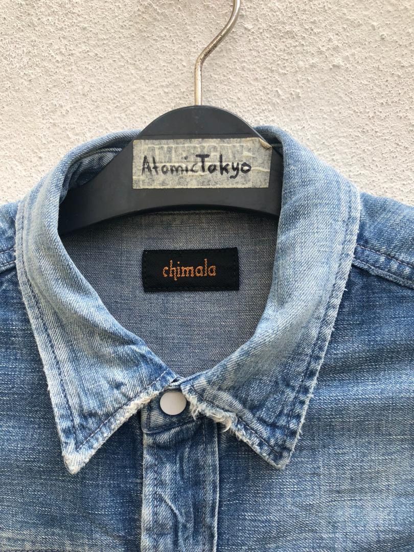 Chimala Rips Distressed Denim Western Shirt Size ONE SIZE - 10 Thumbnail