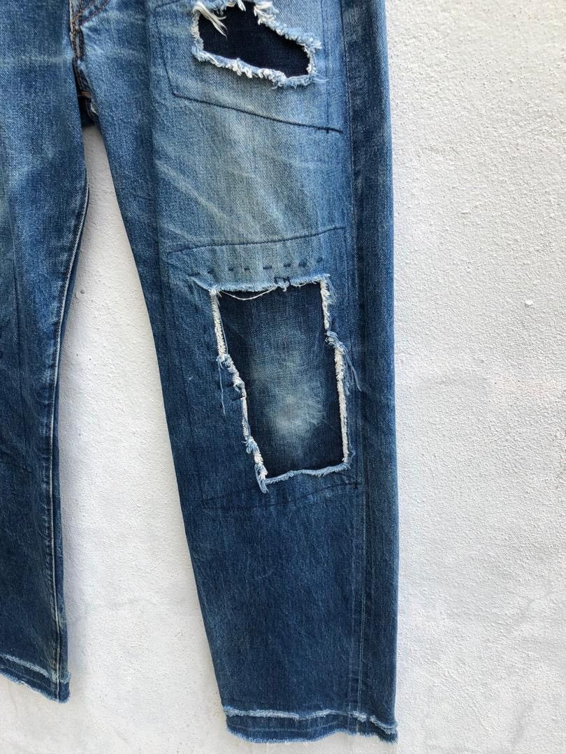 Levi's Vintage Clothing LVC Levi’s Big 501XX E #555 Patchwork Damaged Rips Size US 32 / EU 48 - 5 Thumbnail