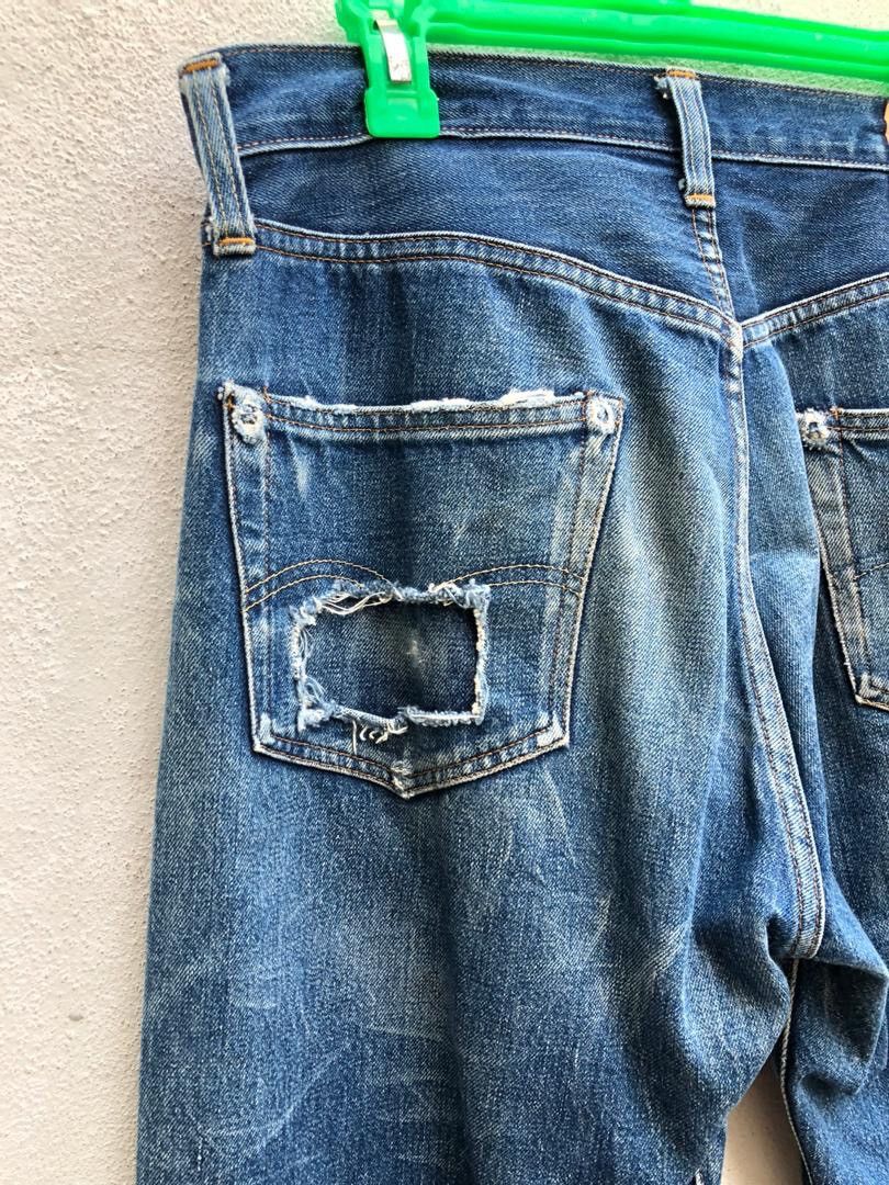 Levi's Vintage Clothing LVC Levi’s Big 501XX E #555 Patchwork Damaged Rips Size US 32 / EU 48 - 10 Thumbnail