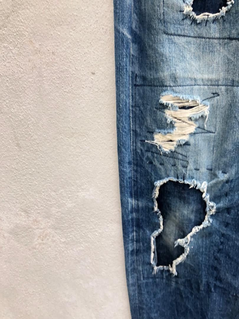 Levi's Vintage Clothing LVC Levi’s Big 501XX E #555 Patchwork Damaged Rips Size US 32 / EU 48 - 3 Thumbnail