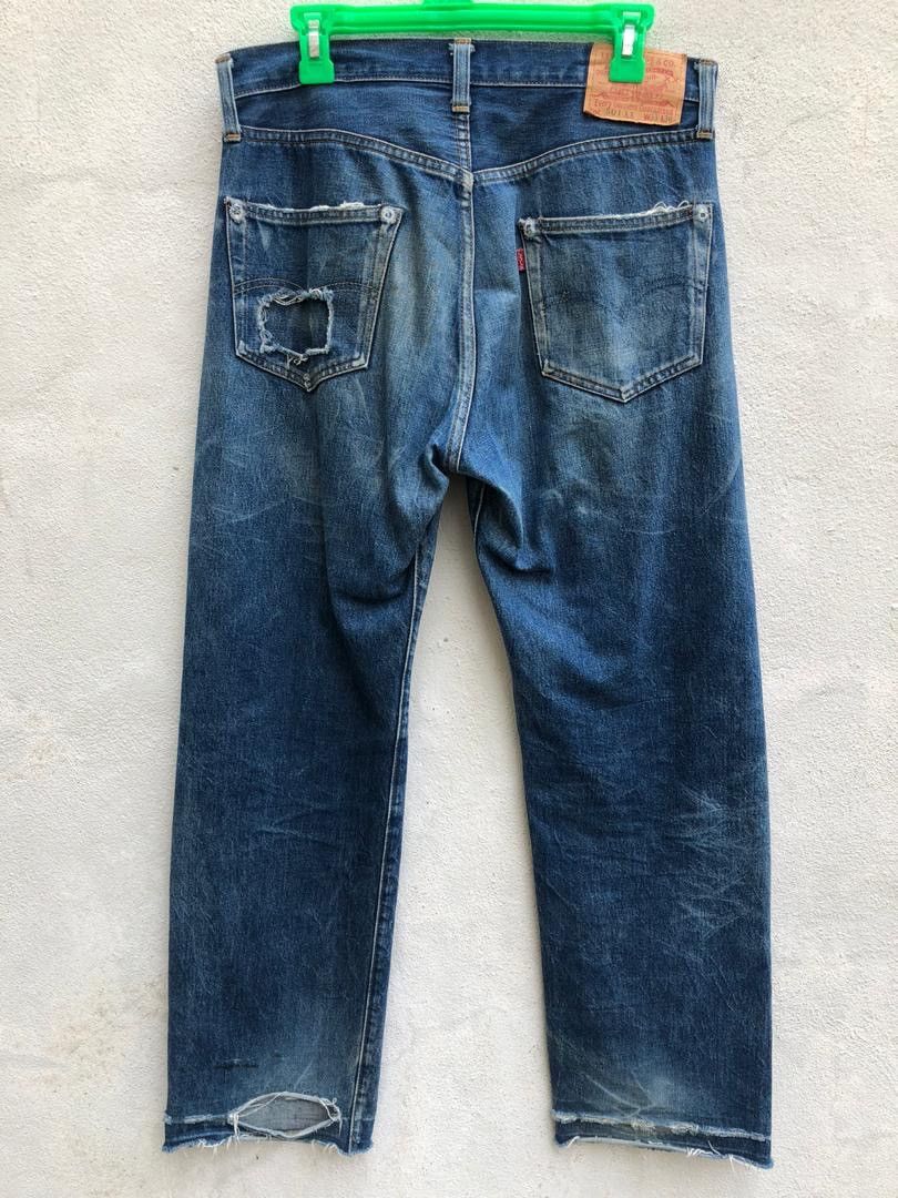 Levi's Vintage Clothing LVC Levi’s Big 501XX E #555 Patchwork Damaged Rips Size US 32 / EU 48 - 8 Thumbnail