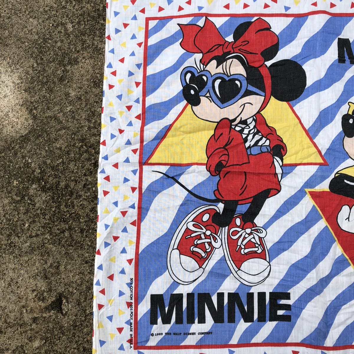 Mickey Mouse × Vintage Rare Vintage 1989 Mickey Mouse Big Print Handkerchief Size ONE SIZE - 5 Thumbnail