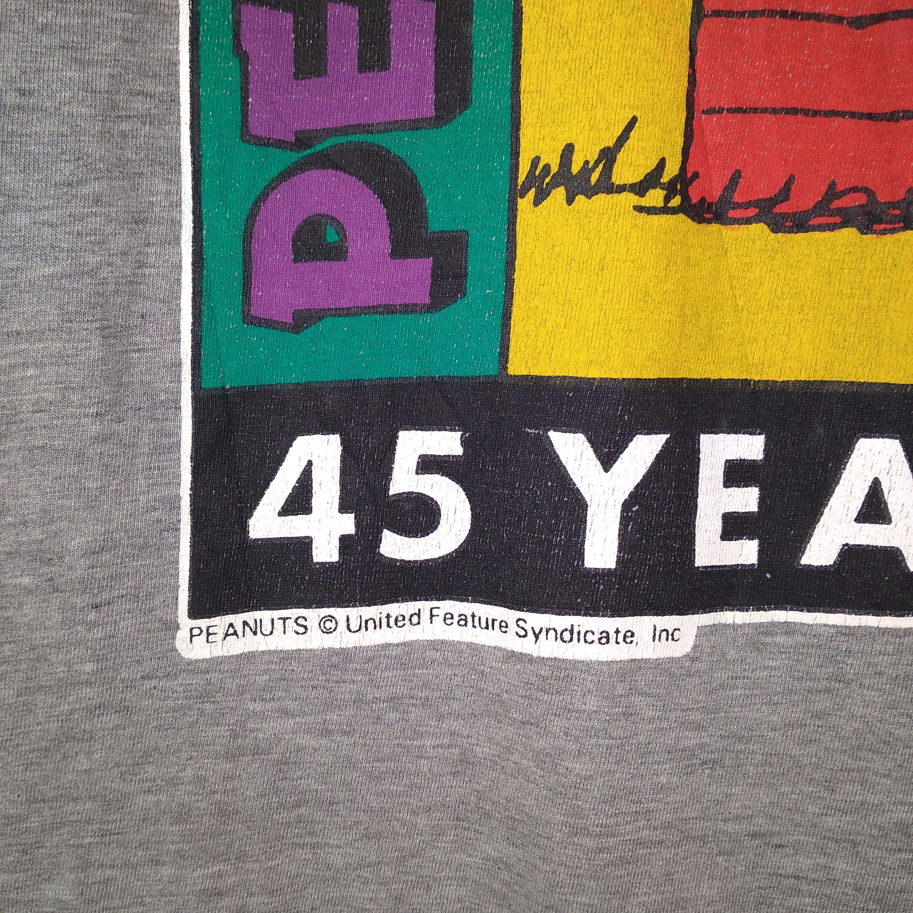 Cartoon Network × Vintage Vintage 90s PEANUTS Snoopy 45 Years Anniversary Rare Tee Size US L / EU 52-54 / 3 - 4 Thumbnail
