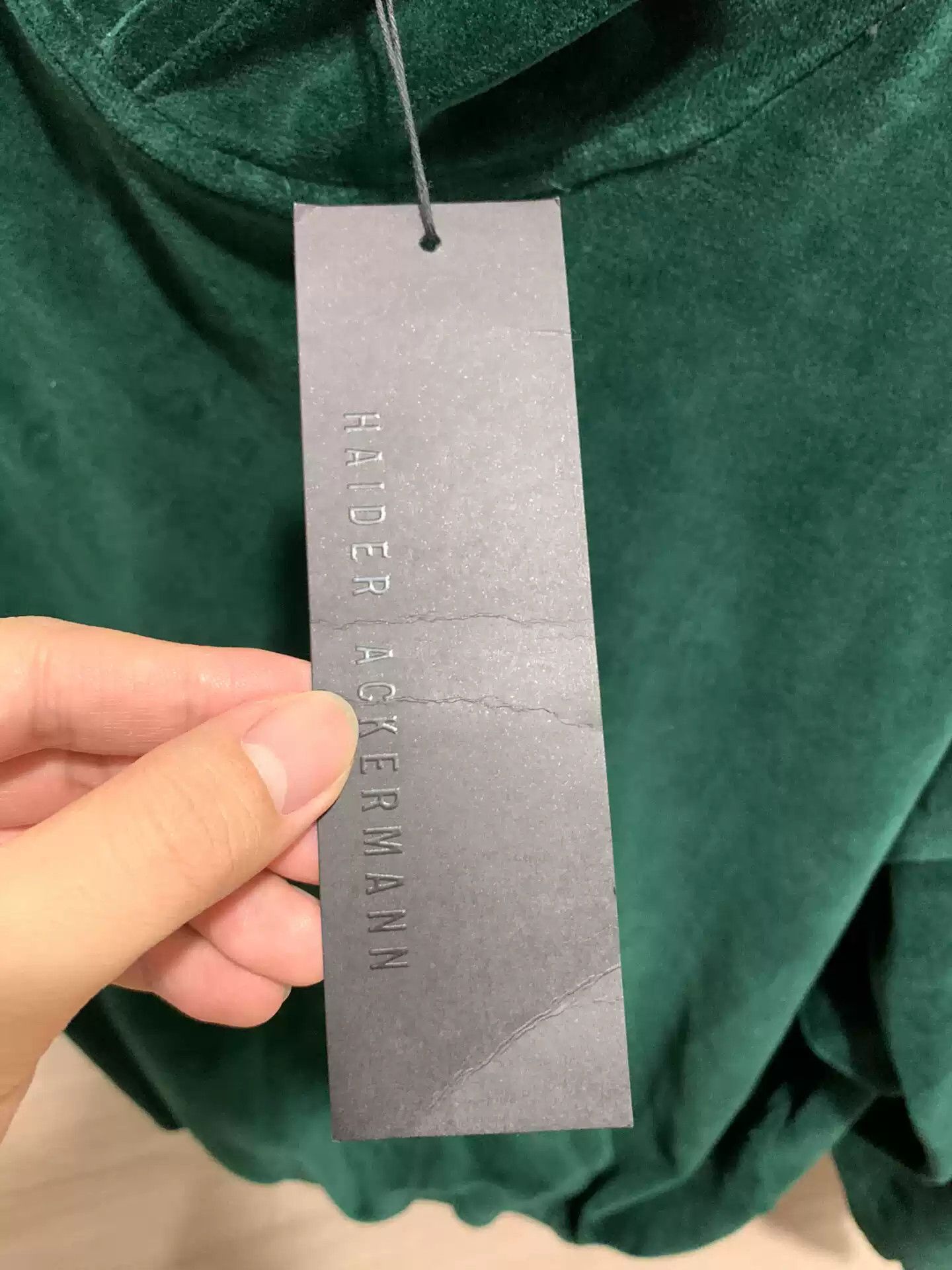Haider Ackermann Haider AckermannGreen velvet hoodie size m Size US M / EU 48-50 / 2 - 3 Thumbnail