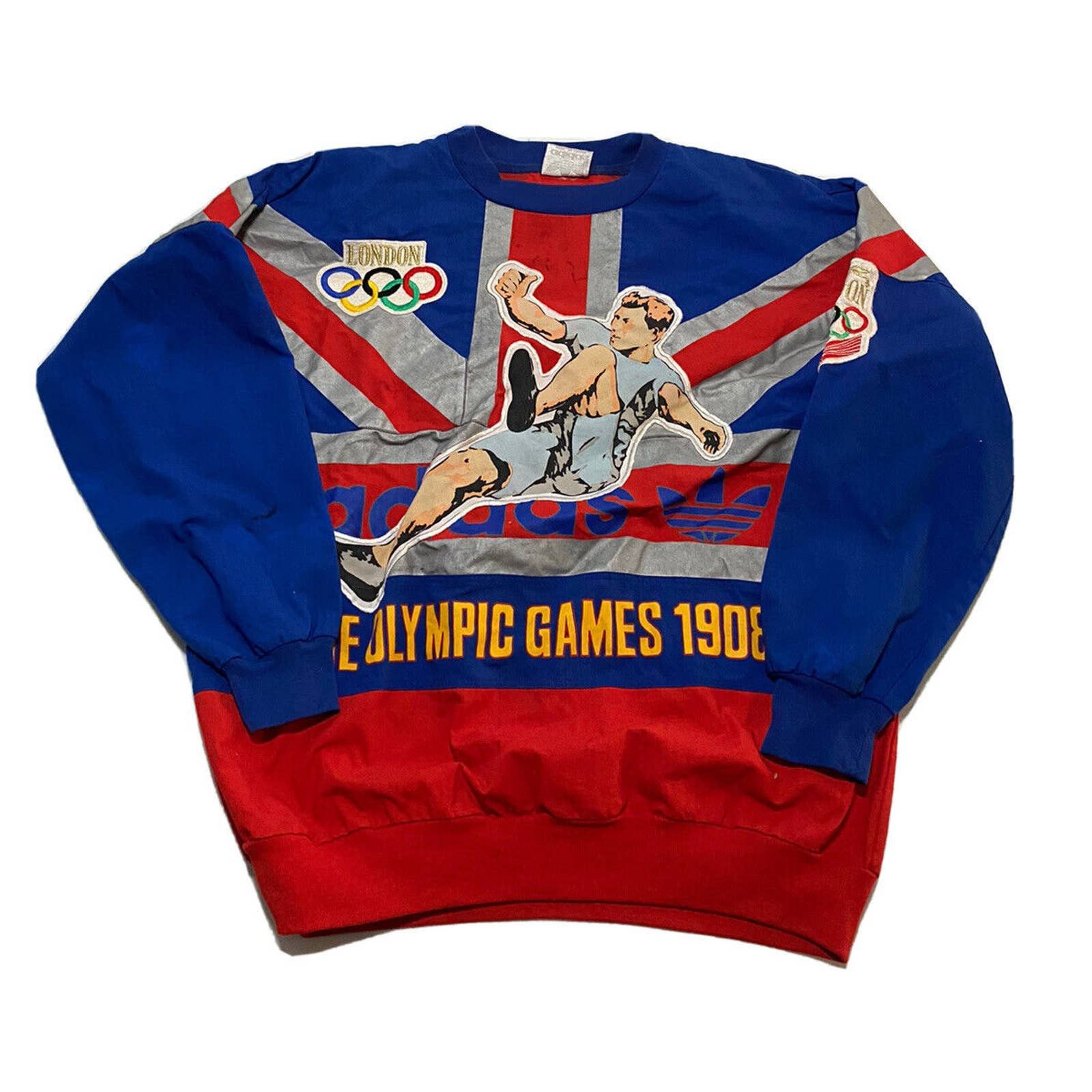 VINTAGE Adidas 1948 London Olympics Sweatshirt Size Large M9