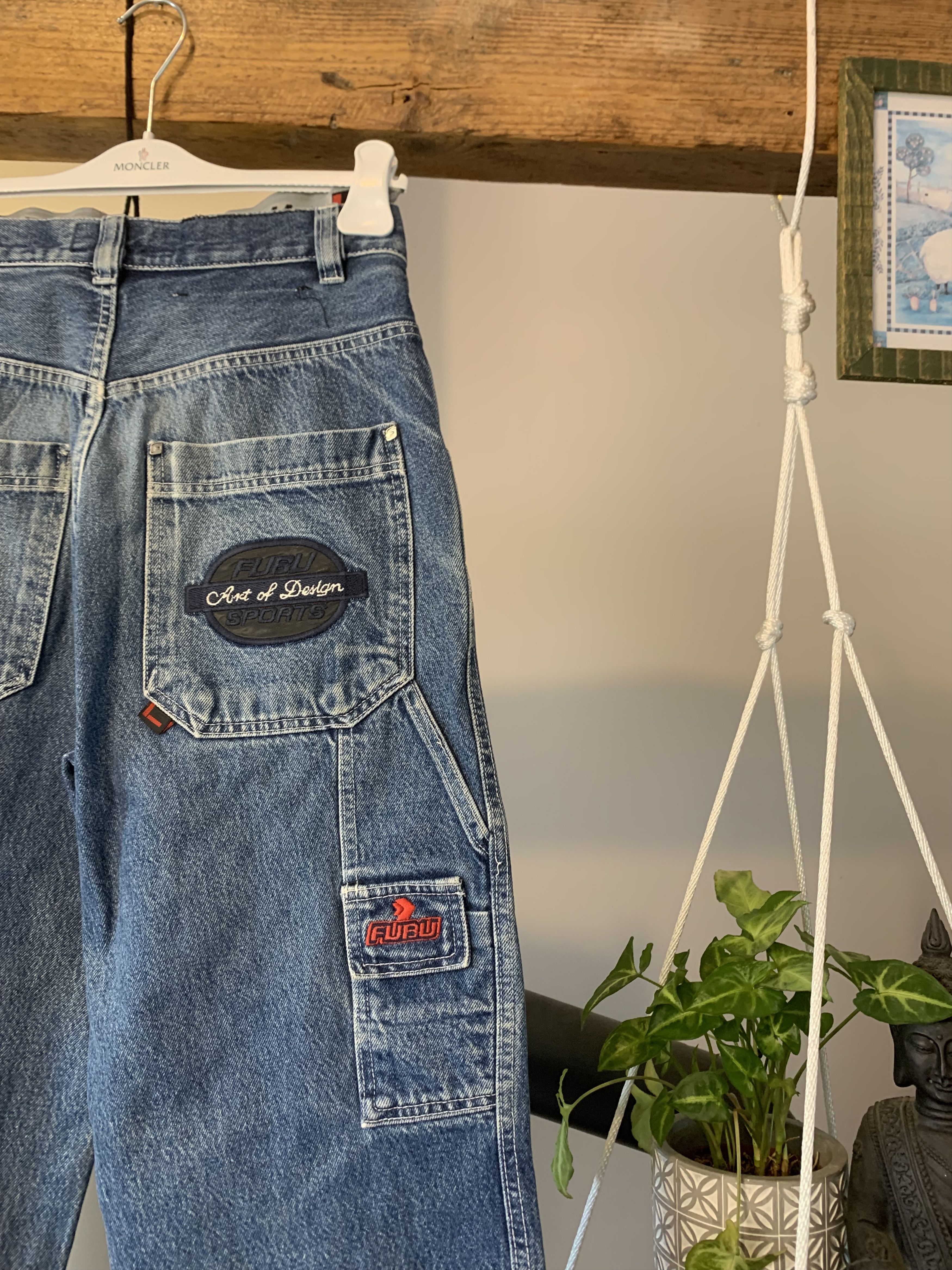 Fubu × Vintage 90s FUBU Baggy Denim Work Jeans Size US 29 - 9 Thumbnail