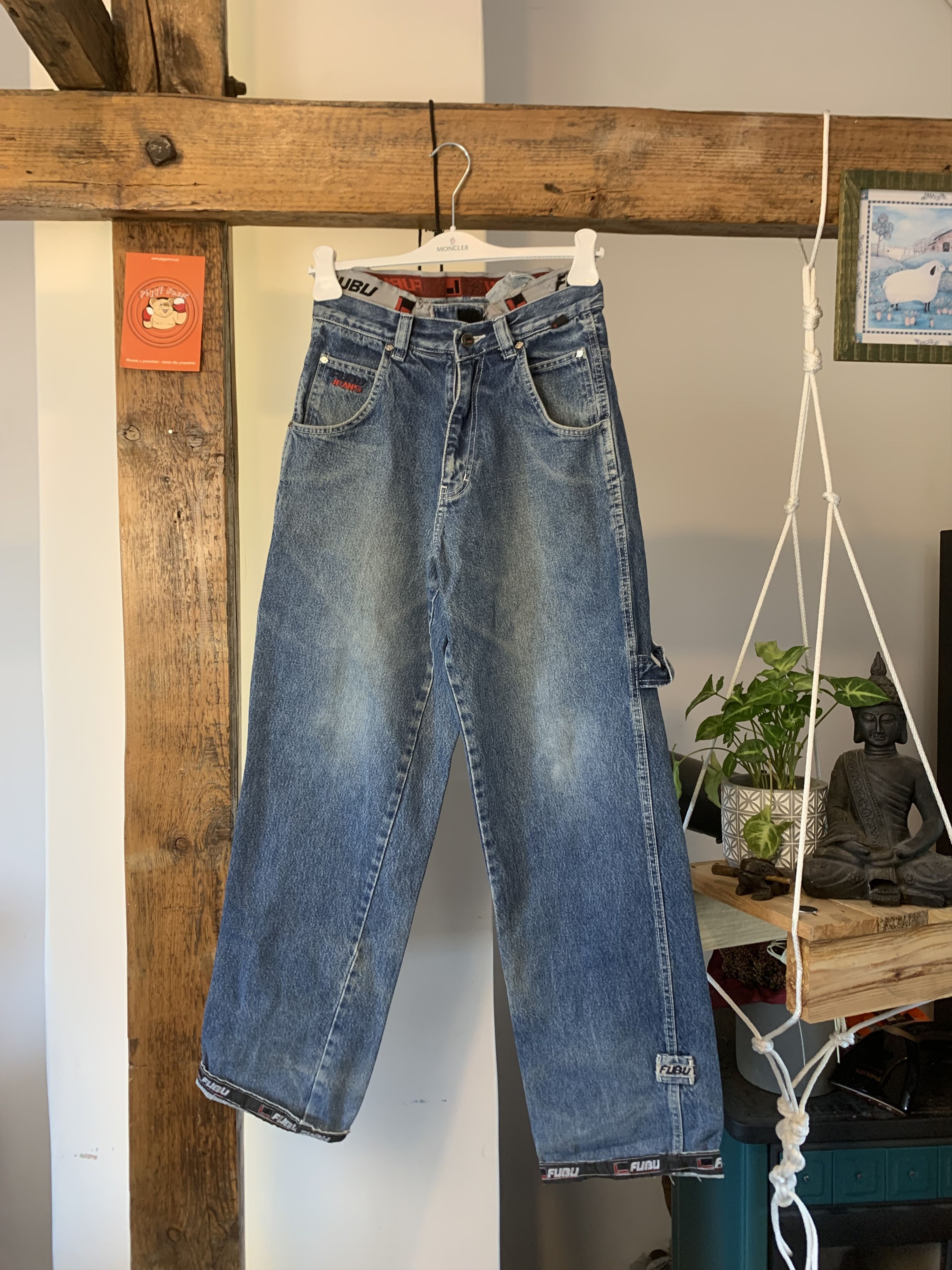Fubu × Vintage 90s FUBU Baggy Denim Work Jeans Size US 29 - 2 Thumbnail