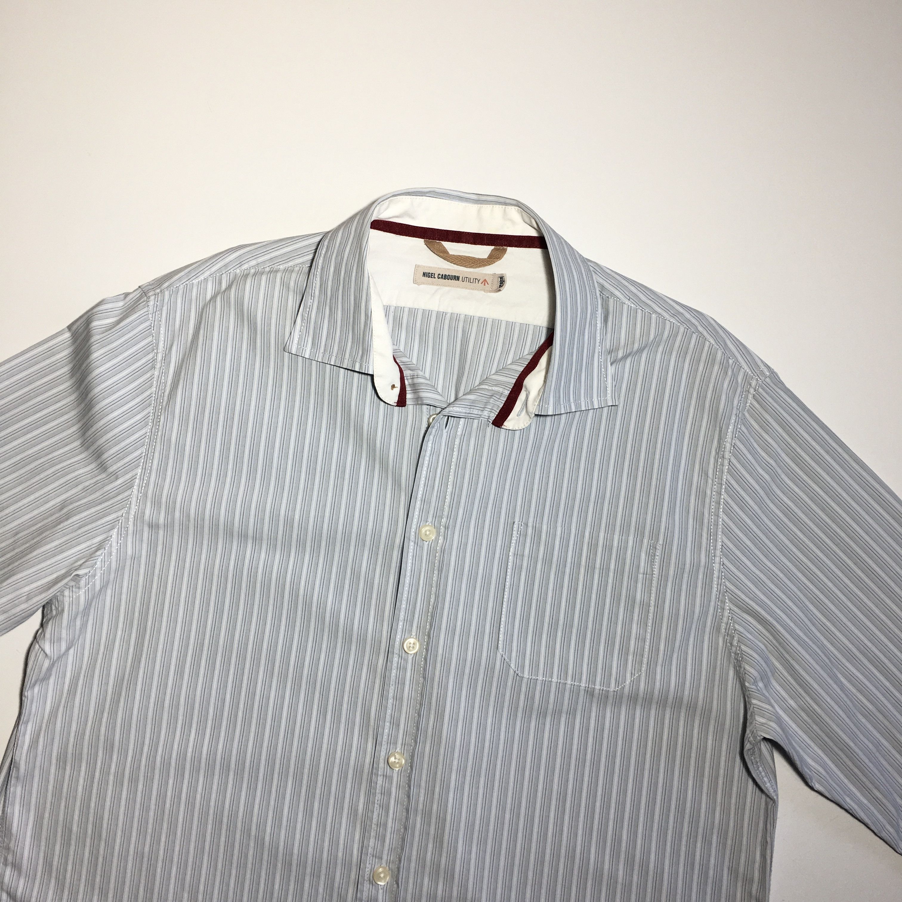 Nigel Cabourn Nigel Cabourn Utility Striped Shirt Size XL Size US XL / EU 56 / 4 - 5 Thumbnail