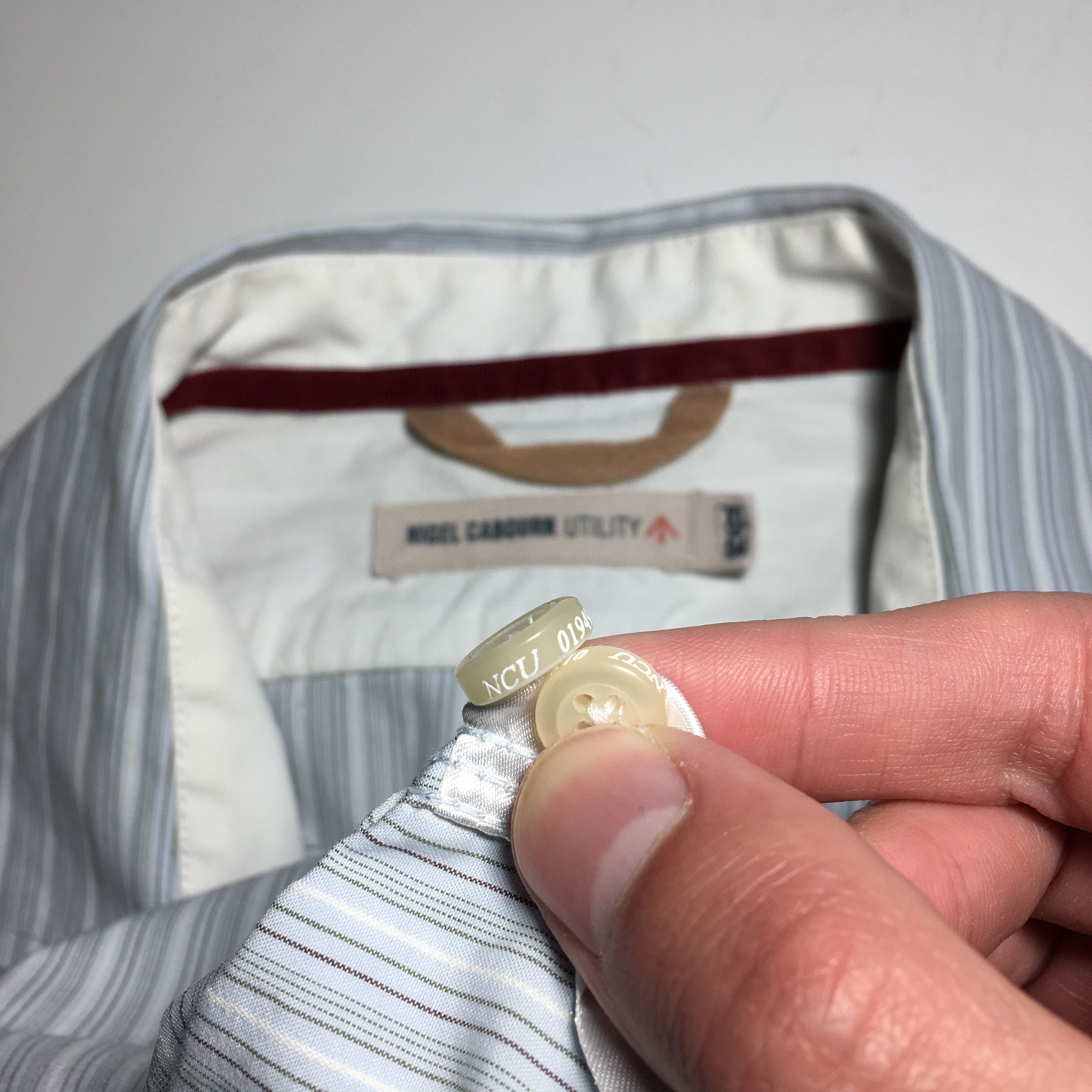 Nigel Cabourn Nigel Cabourn Utility Striped Shirt Size XL Size US XL / EU 56 / 4 - 10 Thumbnail
