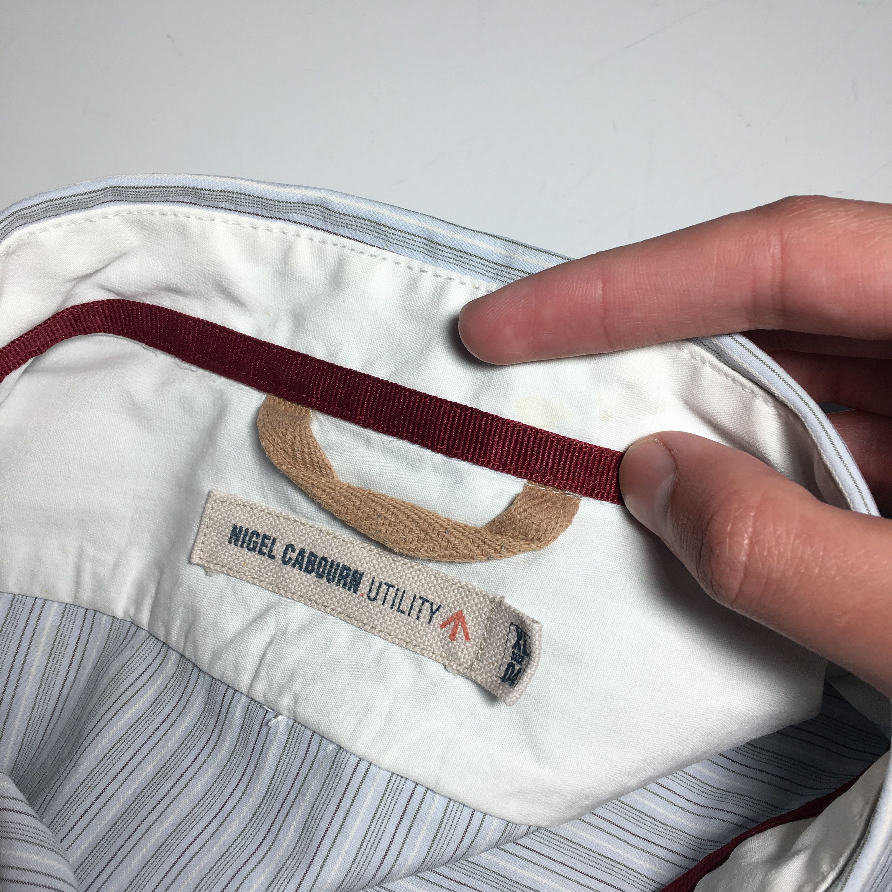 Nigel Cabourn Nigel Cabourn Utility Striped Shirt Size XL Size US XL / EU 56 / 4 - 11 Thumbnail