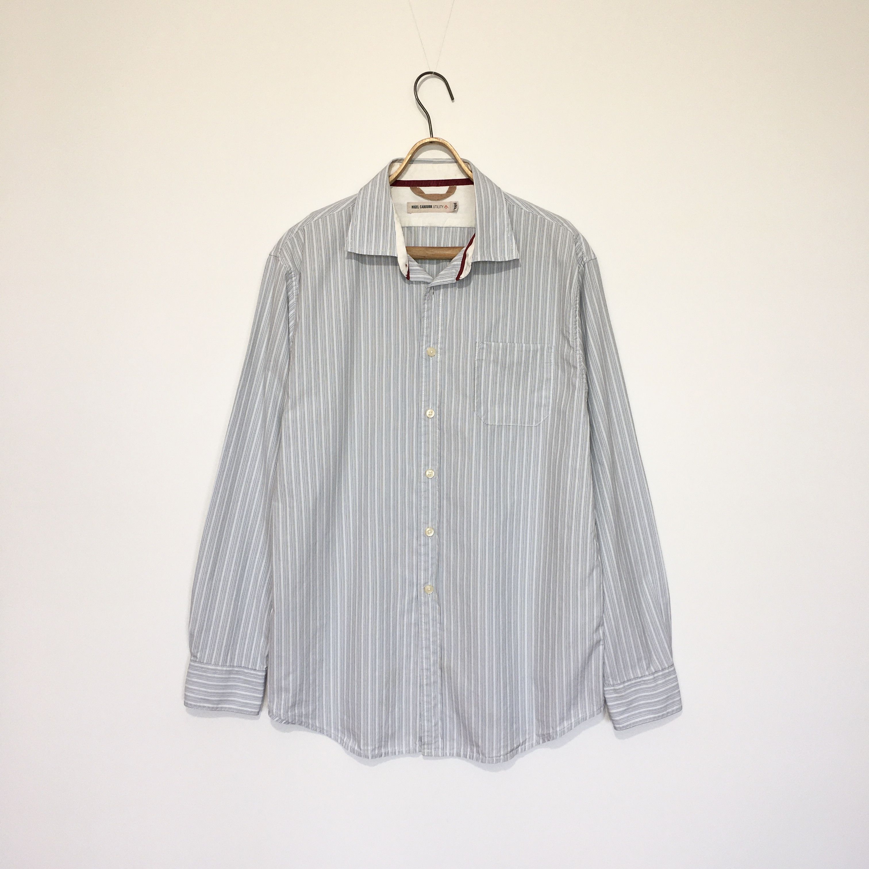 Nigel Cabourn Nigel Cabourn Utility Striped Shirt Size XL Size US XL / EU 56 / 4 - 1 Thumbnail