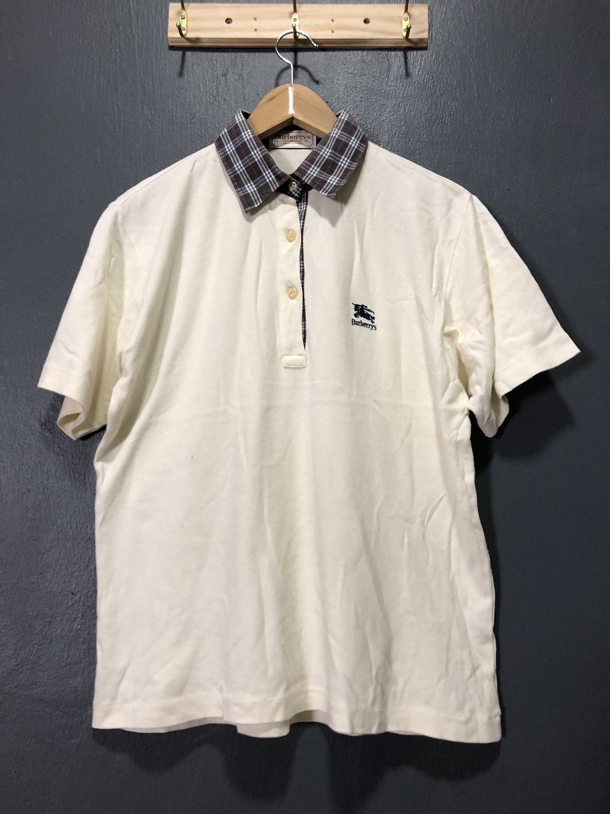 Burberry × Vintage VINTAGE BURBERRYS SMALL LOGO SINGLE STITCH POLO SHIRT Size US S / EU 44-46 / 1 - 2 Thumbnail