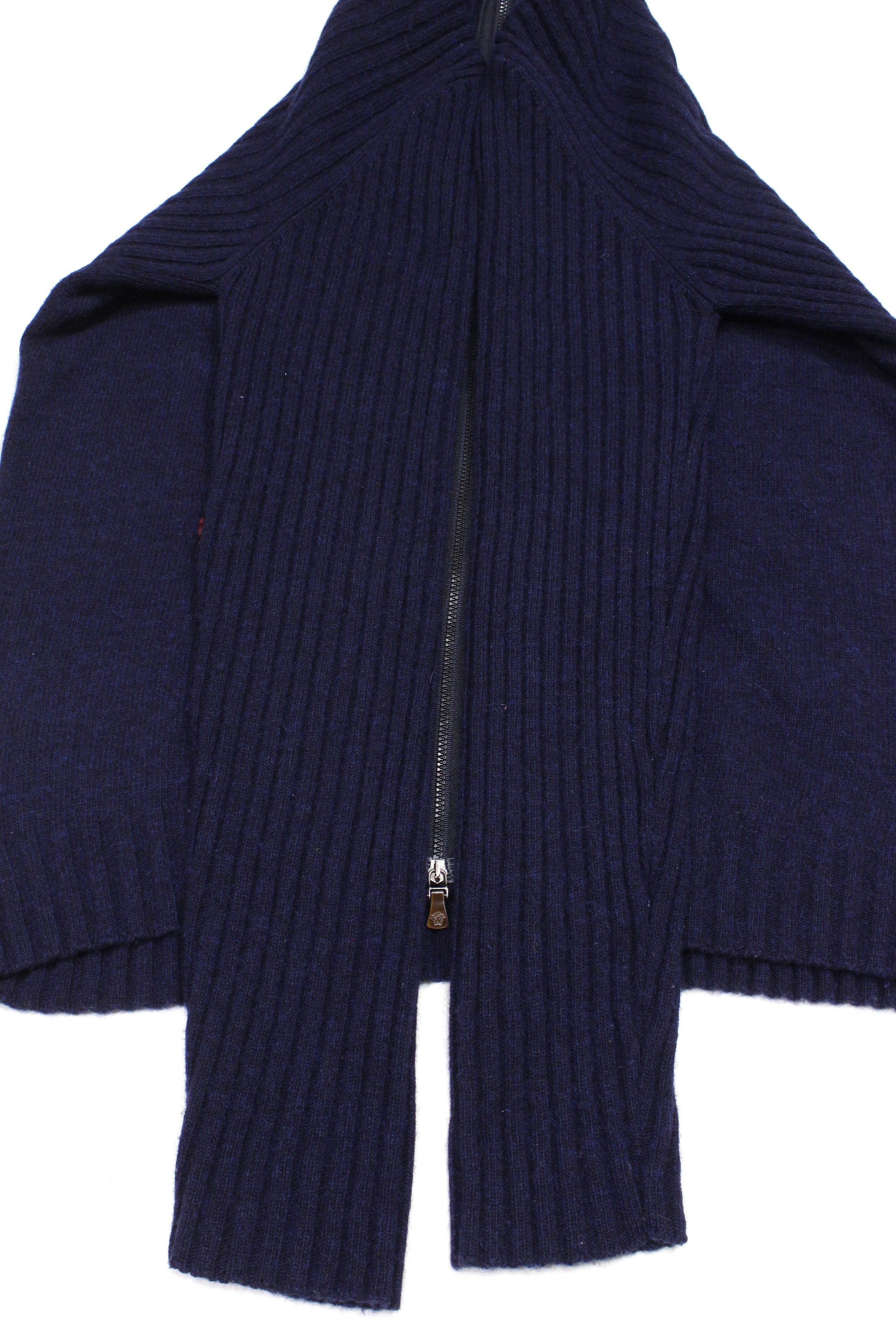 Versace 00S Embroidered Application Logo Wool Ribbed Knit Vintage Size US L / EU 52-54 / 3 - 6 Thumbnail