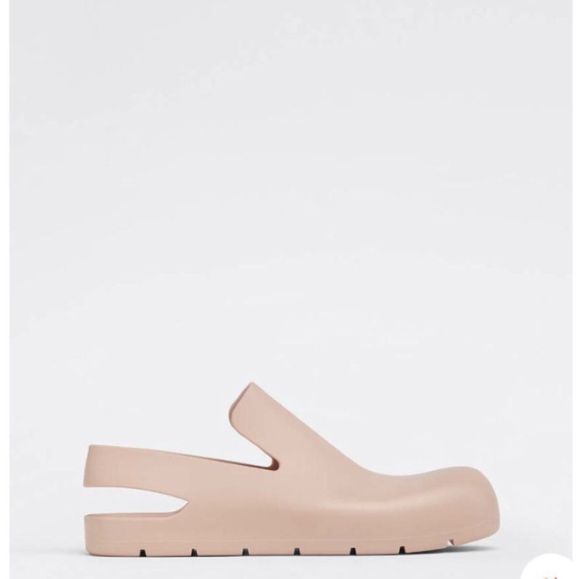 image of Bottega Veneta Puddle Sandal In Matt Rubber in Light Pink, Men's (Size 11)