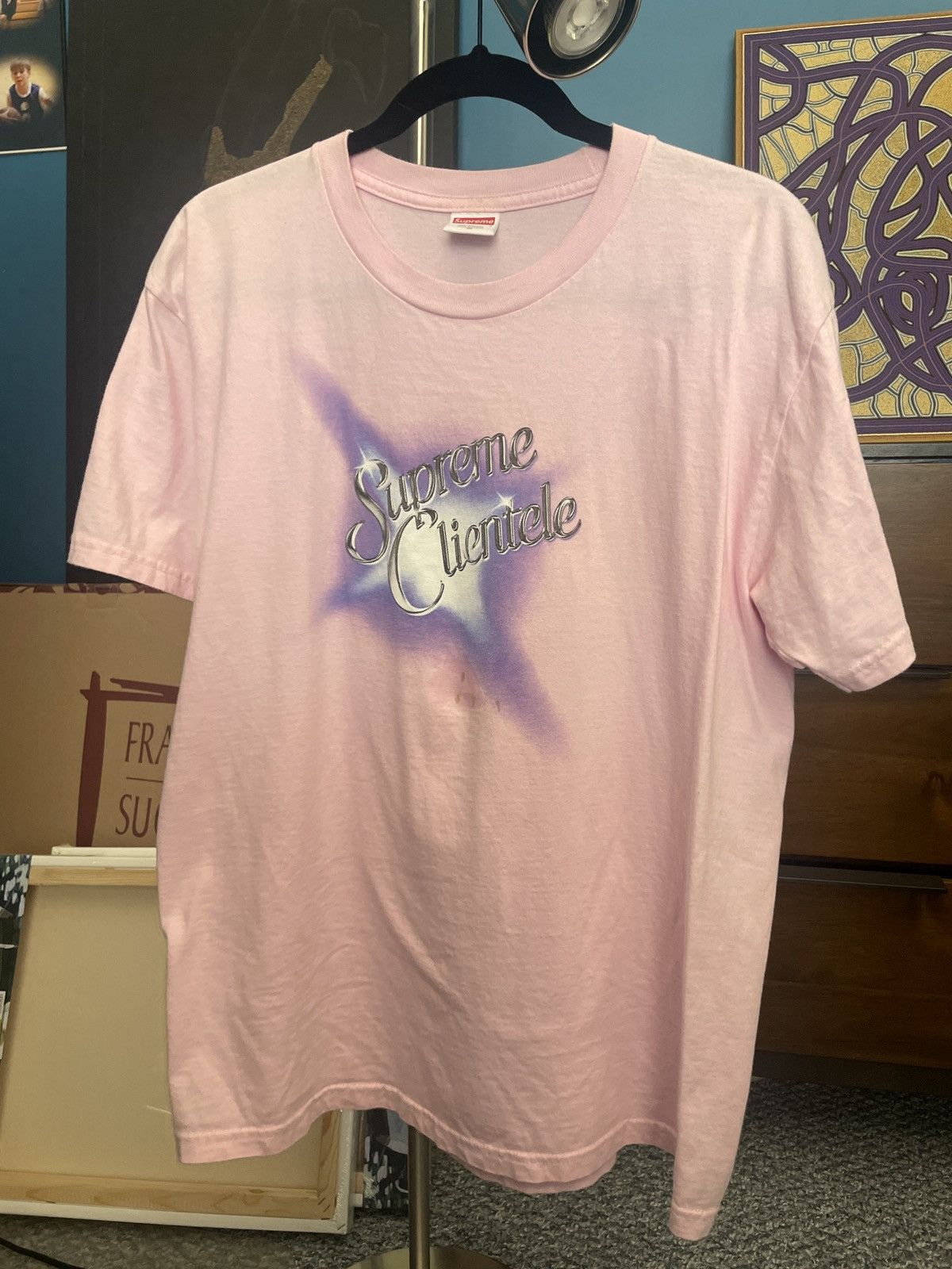 Supreme Supreme Clientele Pink Tee Size US M / EU 48-50 / 2 - 1 Thumbnail