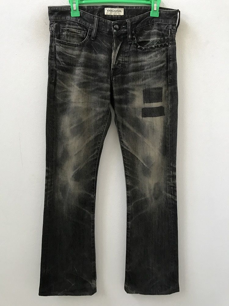 Hiroshi Fujiwara × Vanquish Vanquish Tokyo Stone Wash Low Rise Flare Denim Jeans Size US 30 / EU 46 - 2 Thumbnail