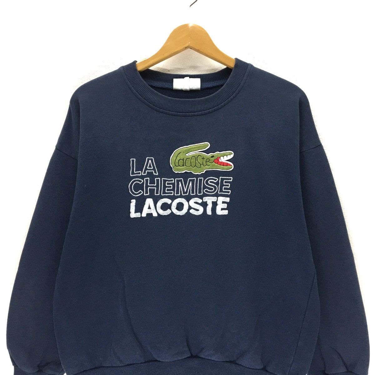 Lacoste × Vintage LACOSTE Crewneck Sweatshirt BigLogo Size S / US 4 / IT 40 - 3 Thumbnail