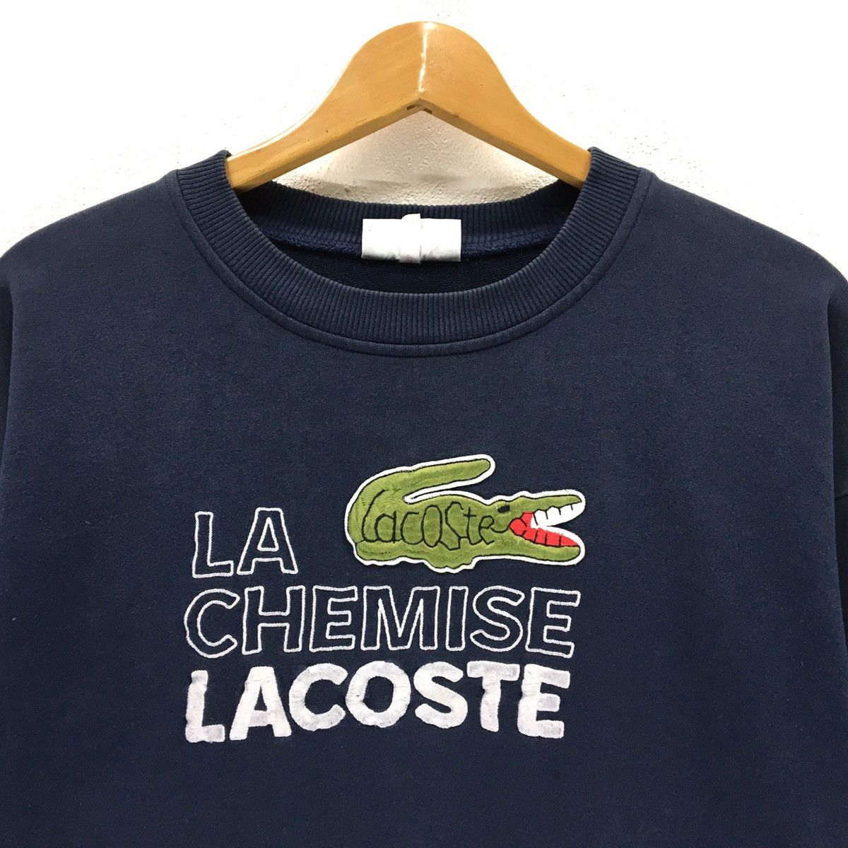 Lacoste × Vintage LACOSTE Crewneck Sweatshirt BigLogo Size S / US 4 / IT 40 - 4 Thumbnail