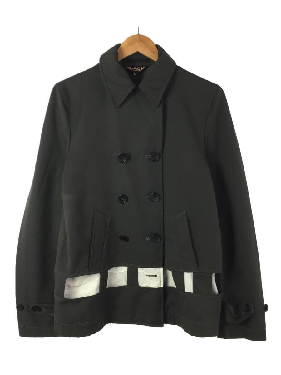 Pre-owned Comme Des Garcons X Comme Des Garcons Black Ad2012 Cut Out Double Breasted Jacket In Grey