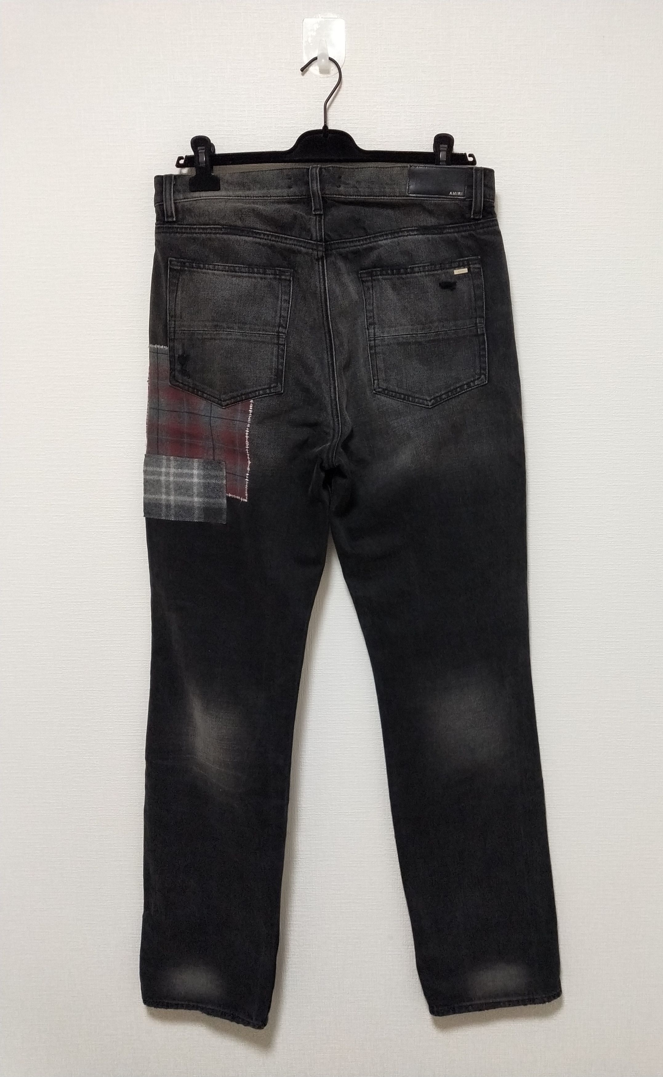 Amiri Loose Mohair Patch Jeans Size US 33 - 2 Thumbnail
