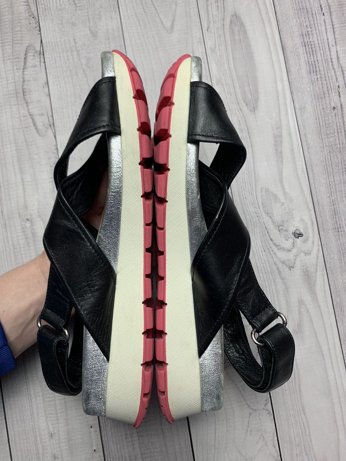 Prada Vintage Prada Sandals leather size 40 Size US 7 / EU 40 - 7 Thumbnail