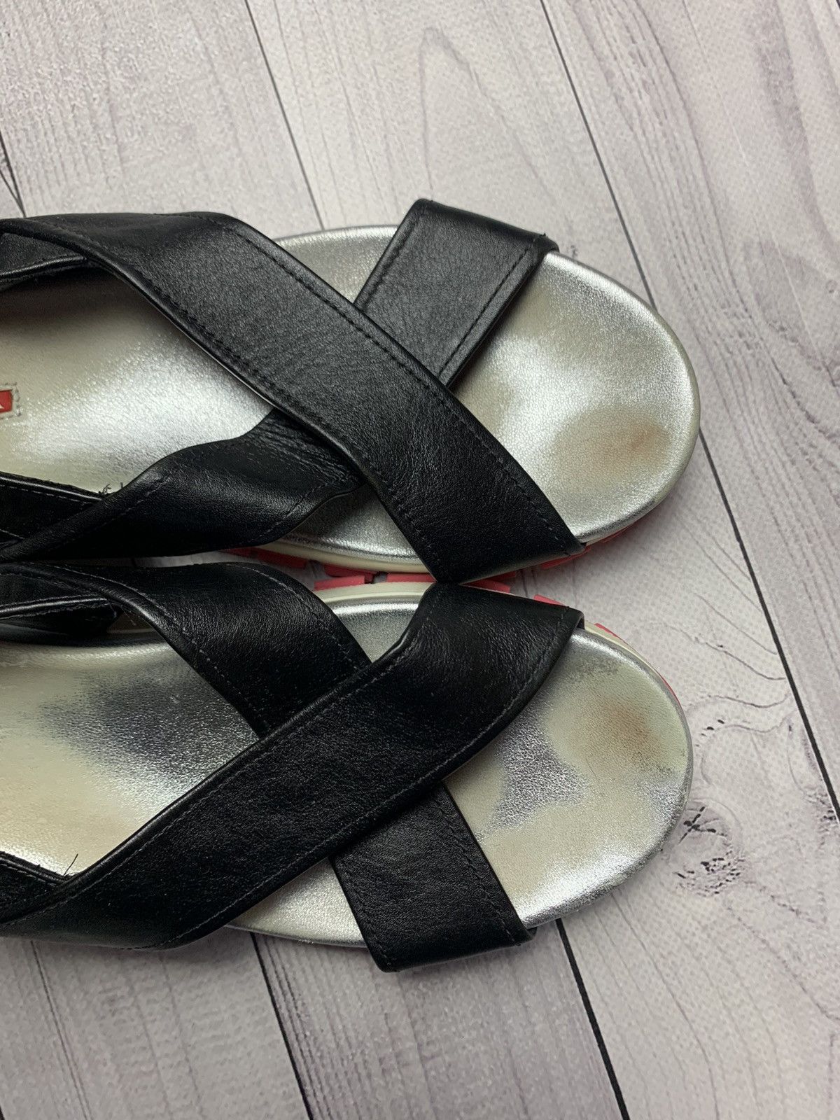 Prada Vintage Prada Sandals leather size 40 Size US 7 / EU 40 - 2 Thumbnail