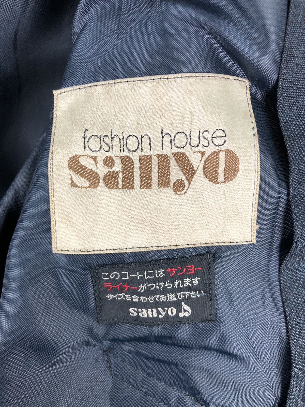 Japanese Brand Vintage 80's Long Coat Jacket by Fashion House Sanyo Size US M / EU 48-50 / 2 - 9 Thumbnail