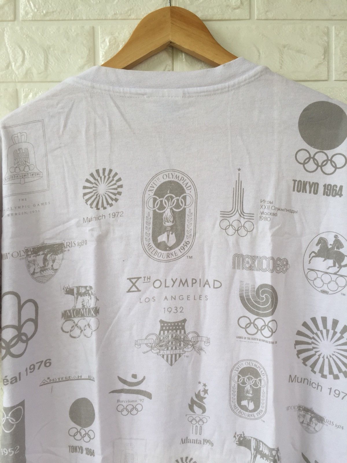 USA Olympics × Vintage VINTAGE OLYMPIC ATLANTA USA 96s ALLOVERPRINT TSHIRT Size US L / EU 52-54 / 3 - 5 Thumbnail
