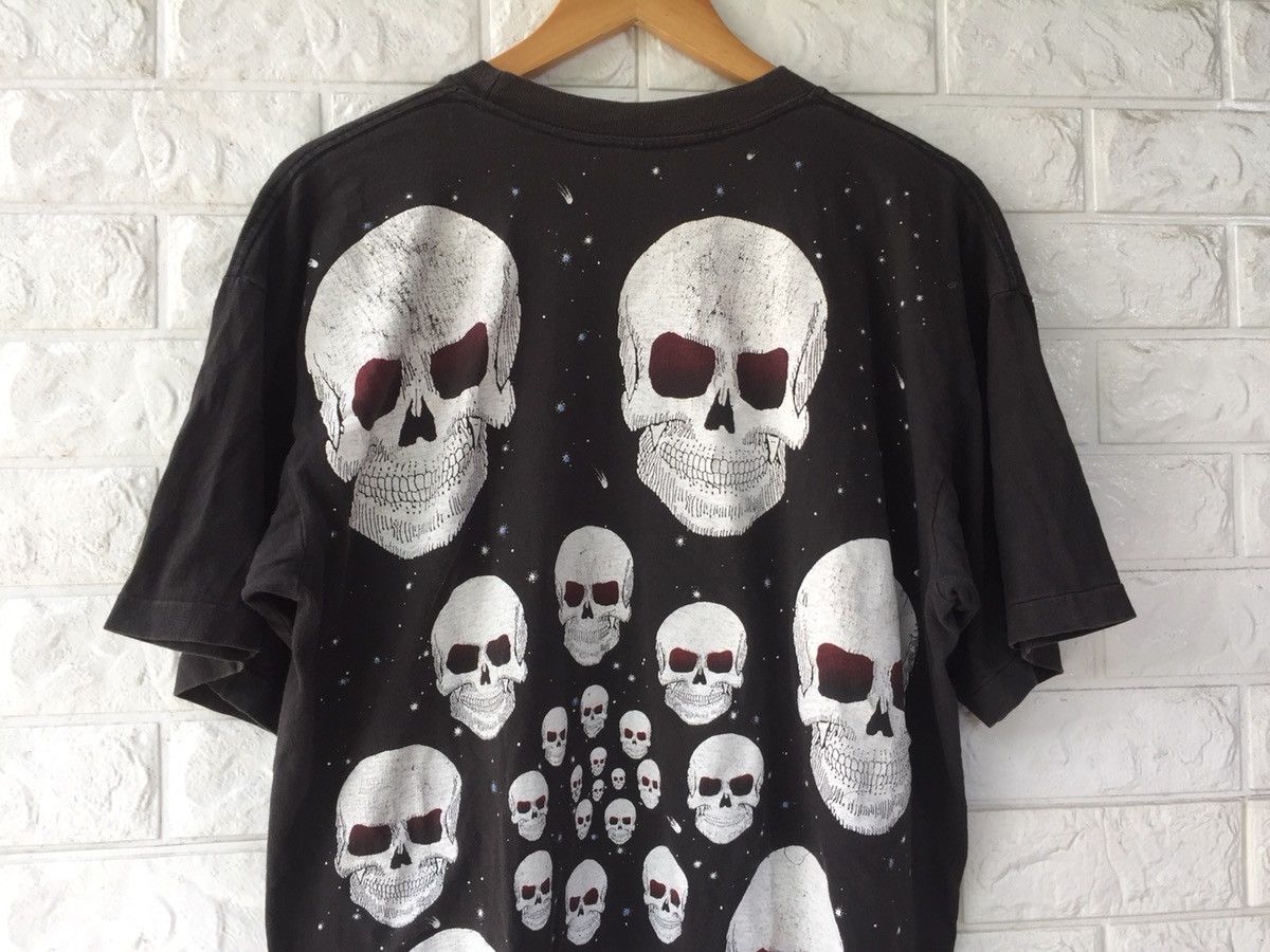 Band Tees × Vintage VINTAGE 90s SKULL SKELETON OVERPRINTED TSHIRT Size US XL / EU 56 / 4 - 4 Thumbnail