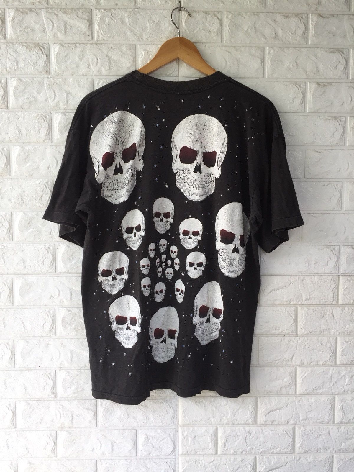 Band Tees × Vintage VINTAGE 90s SKULL SKELETON OVERPRINTED TSHIRT Size US XL / EU 56 / 4 - 2 Thumbnail