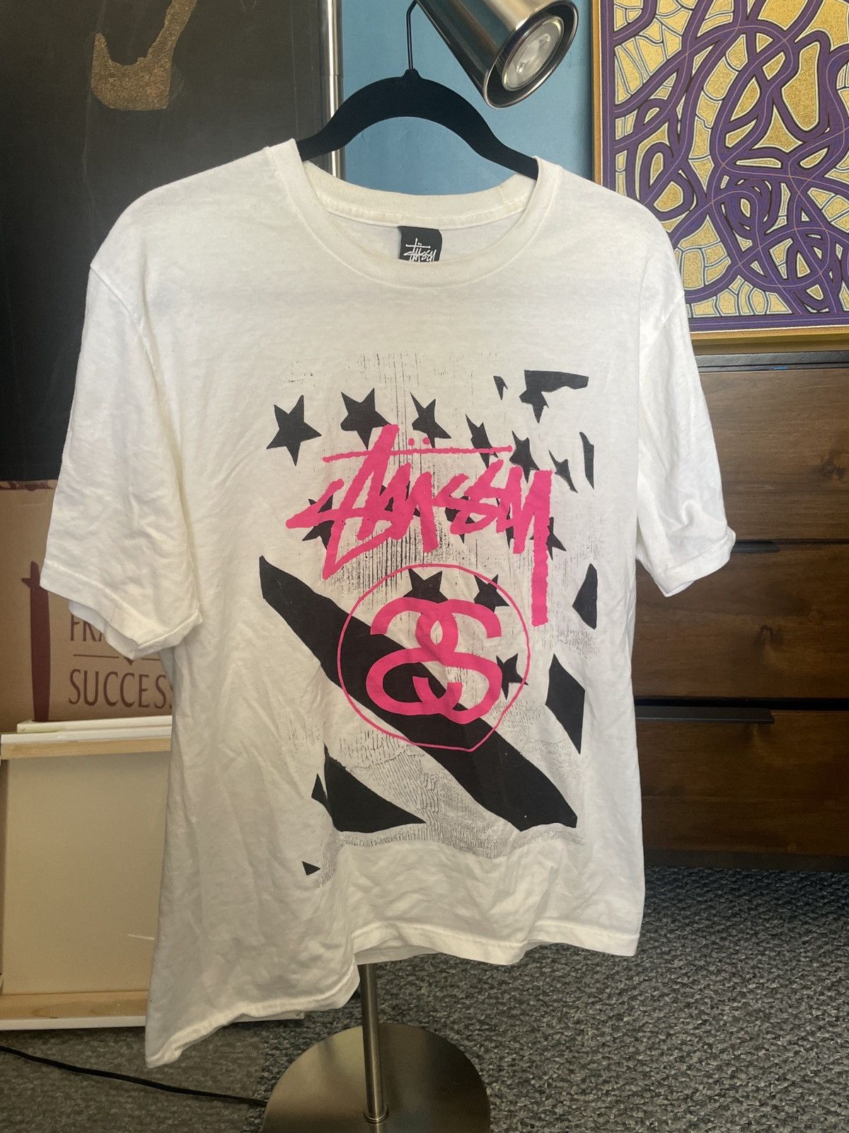 Stussy Stussy Flag Tee ‘White’ Size US M / EU 48-50 / 2 - 1 Thumbnail