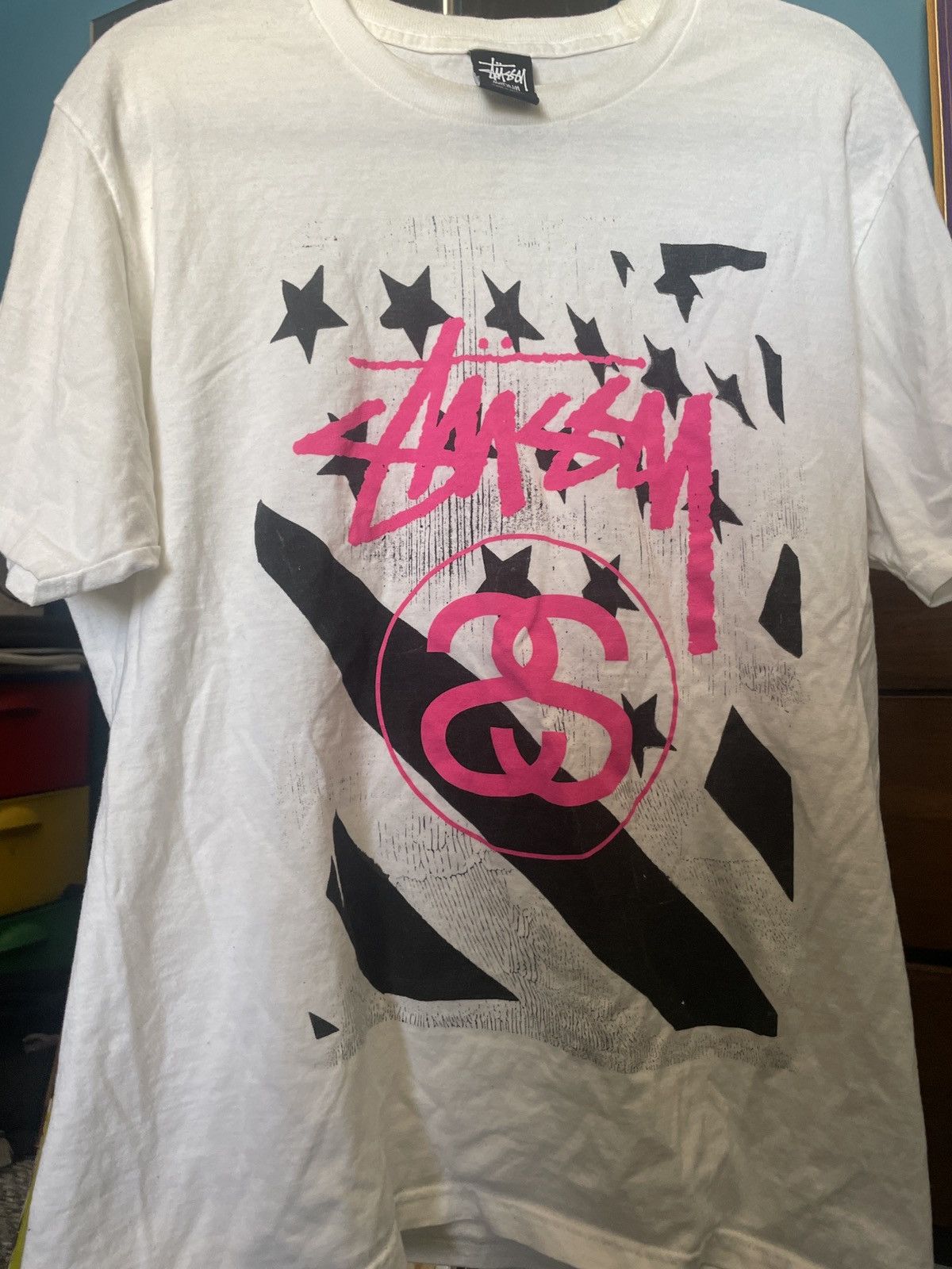 Stussy Stussy Flag Tee ‘White’ Size US M / EU 48-50 / 2 - 4 Thumbnail