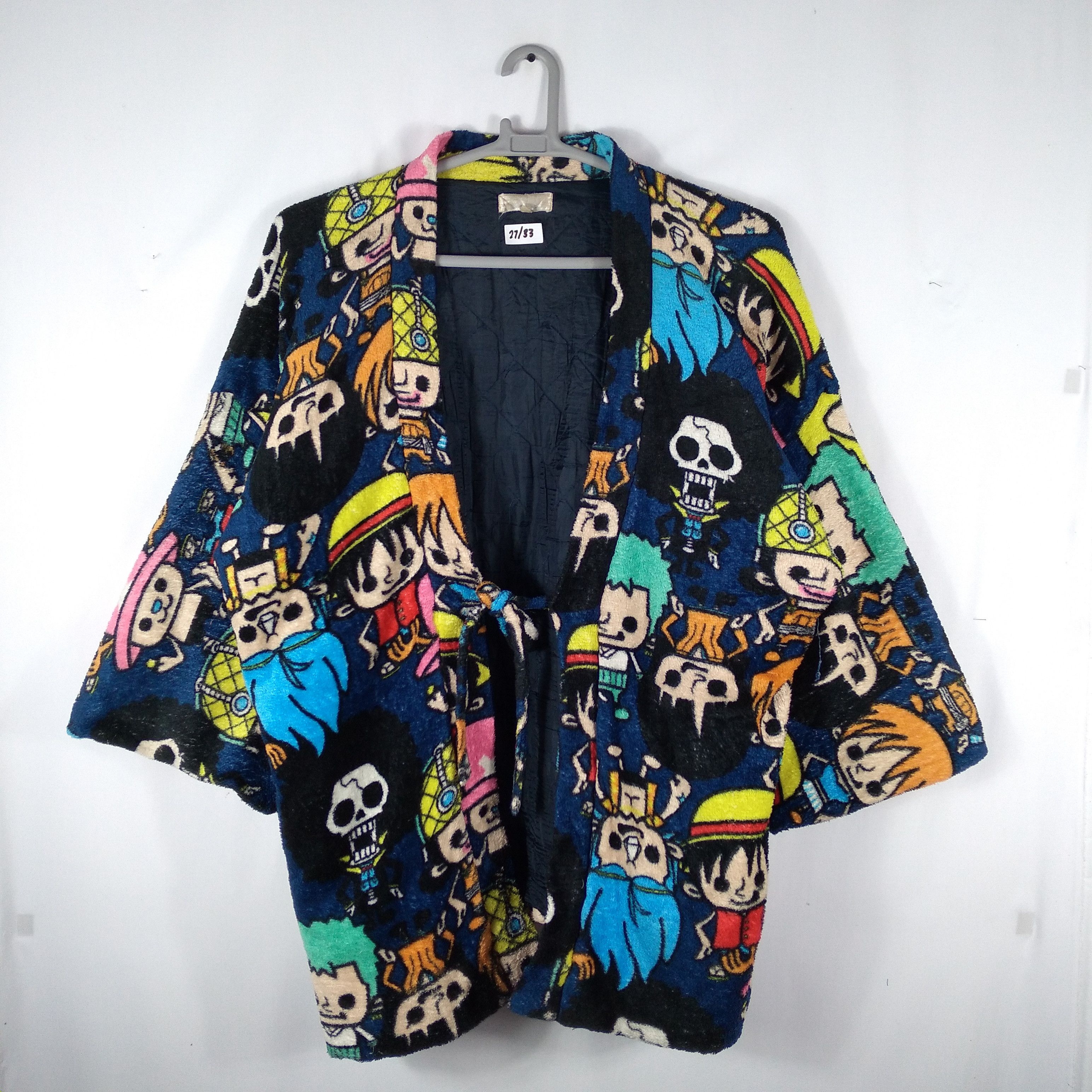 Anime × One Piece 🔥Sick🔥🇯🇵One Piece Main Character Over Print Fleece Kimono Size US L / EU 52-54 / 3 - 1 Thumbnail
