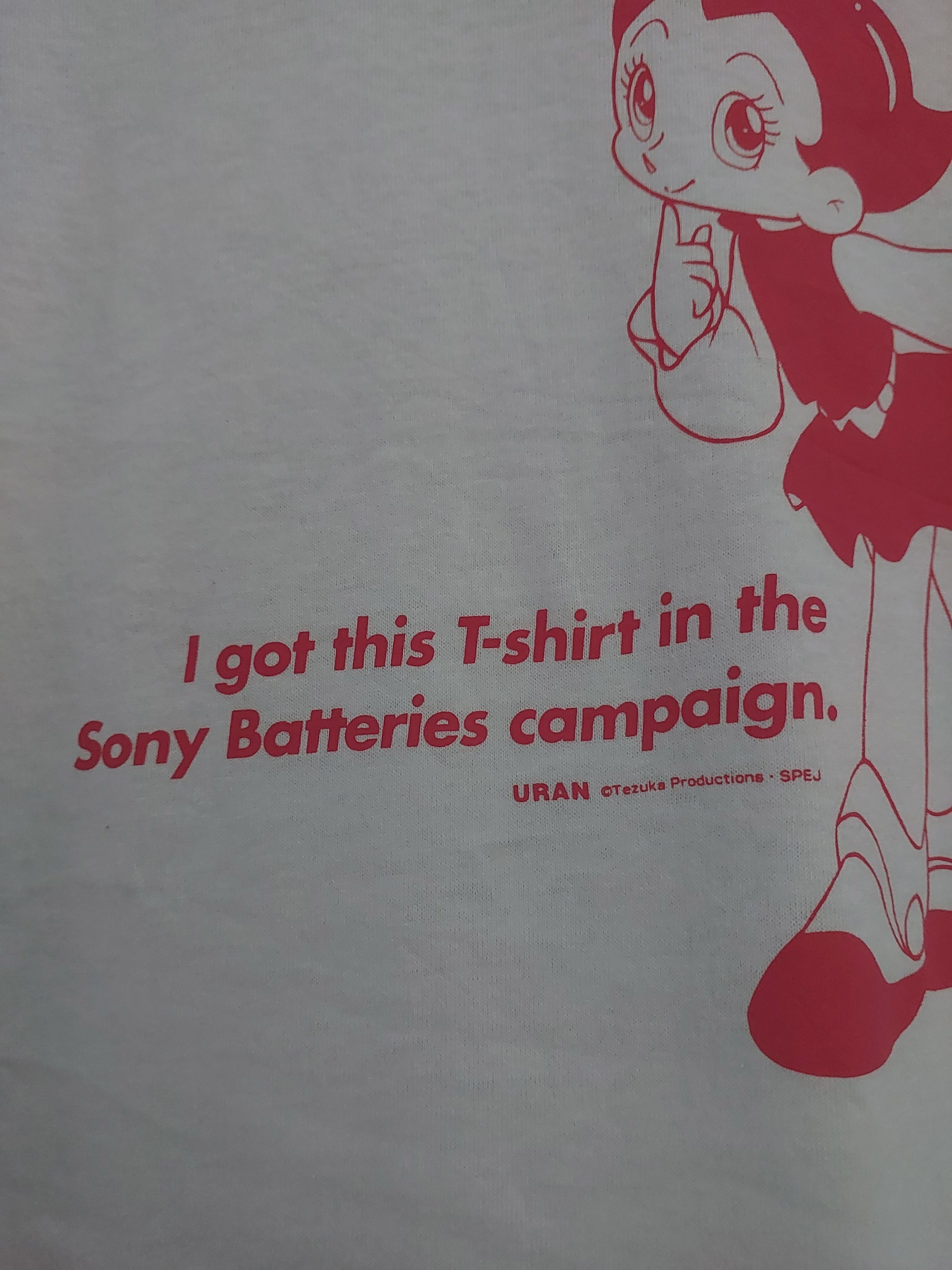 Vintage RARE VINTAGE ASTRO BOY ANIME URAN X SONY BATTERIES PROMO TEE Size US M / EU 48-50 / 2 - 3 Thumbnail