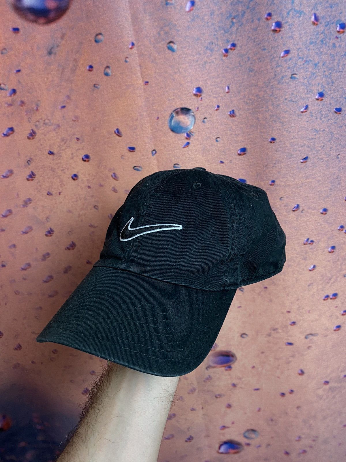 Nike × Vintage Nike Streetwear black cap Size ONE SIZE - 2 Thumbnail