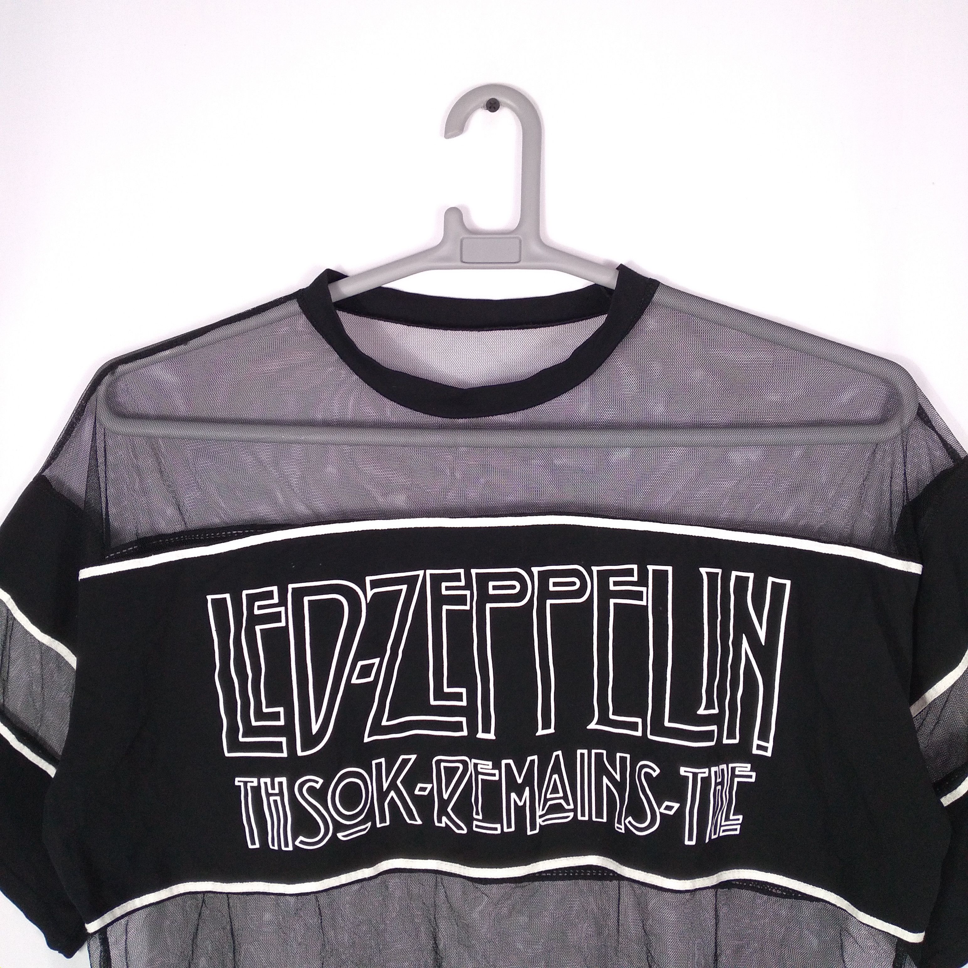 Band Tees × Led Zeppelin × Vintage 🔥Rare🔥Led Zeppelin Fishing Net Tanktop Concert Woodstock Tee Size US L / EU 52-54 / 3 - 2 Thumbnail