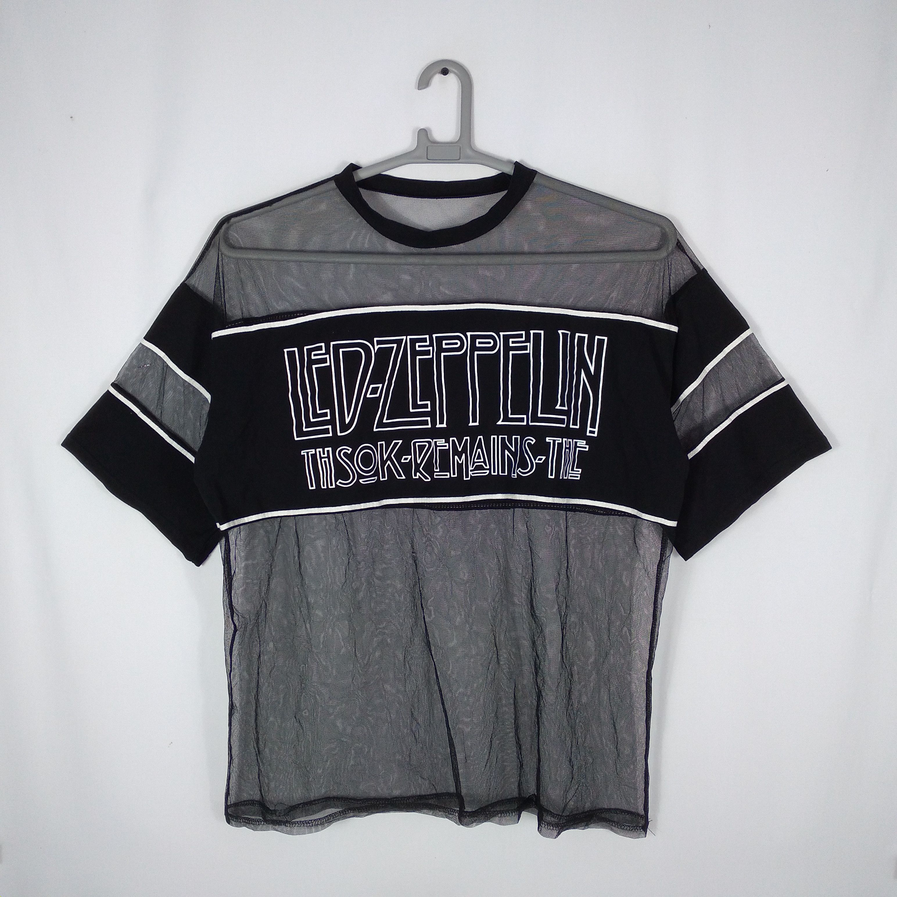 Band Tees × Led Zeppelin × Vintage 🔥Rare🔥Led Zeppelin Fishing Net Tanktop Concert Woodstock Tee Size US L / EU 52-54 / 3 - 1 Thumbnail