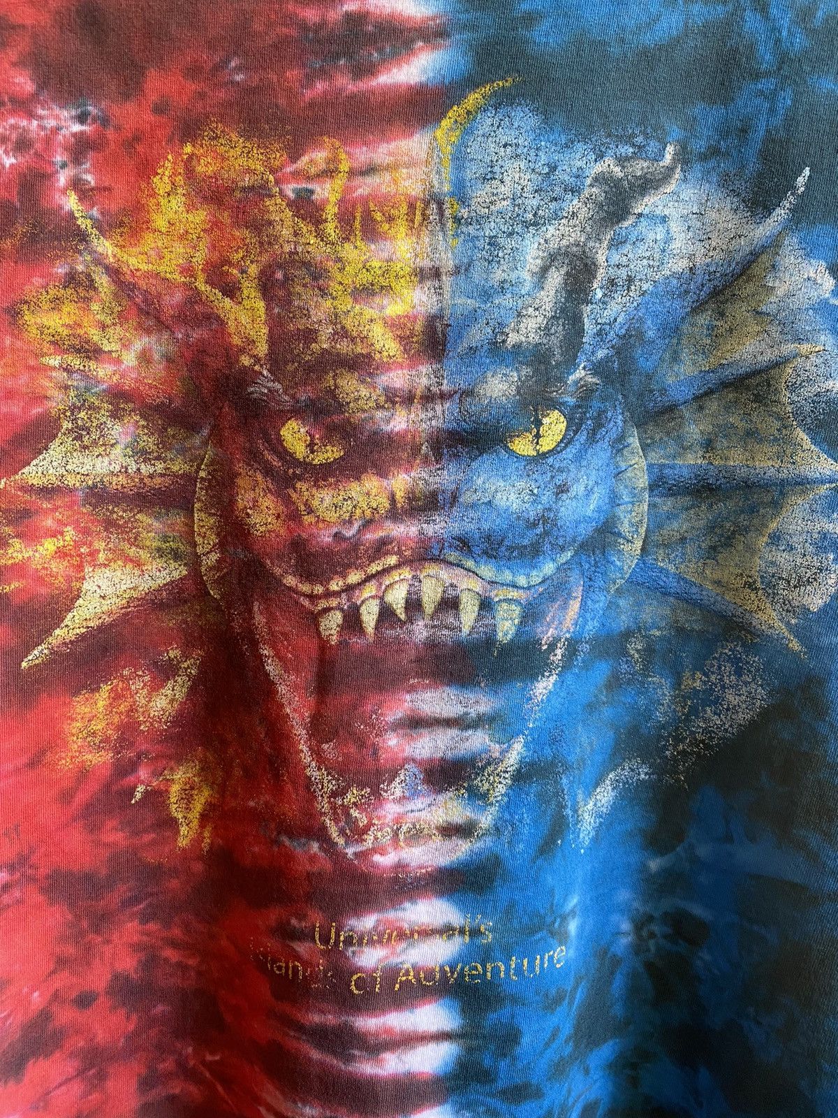 Universal Studios × Vintage Universal Studios Dueling Dragons Tie Die T Shirt Size US L / EU 52-54 / 3 - 5 Thumbnail
