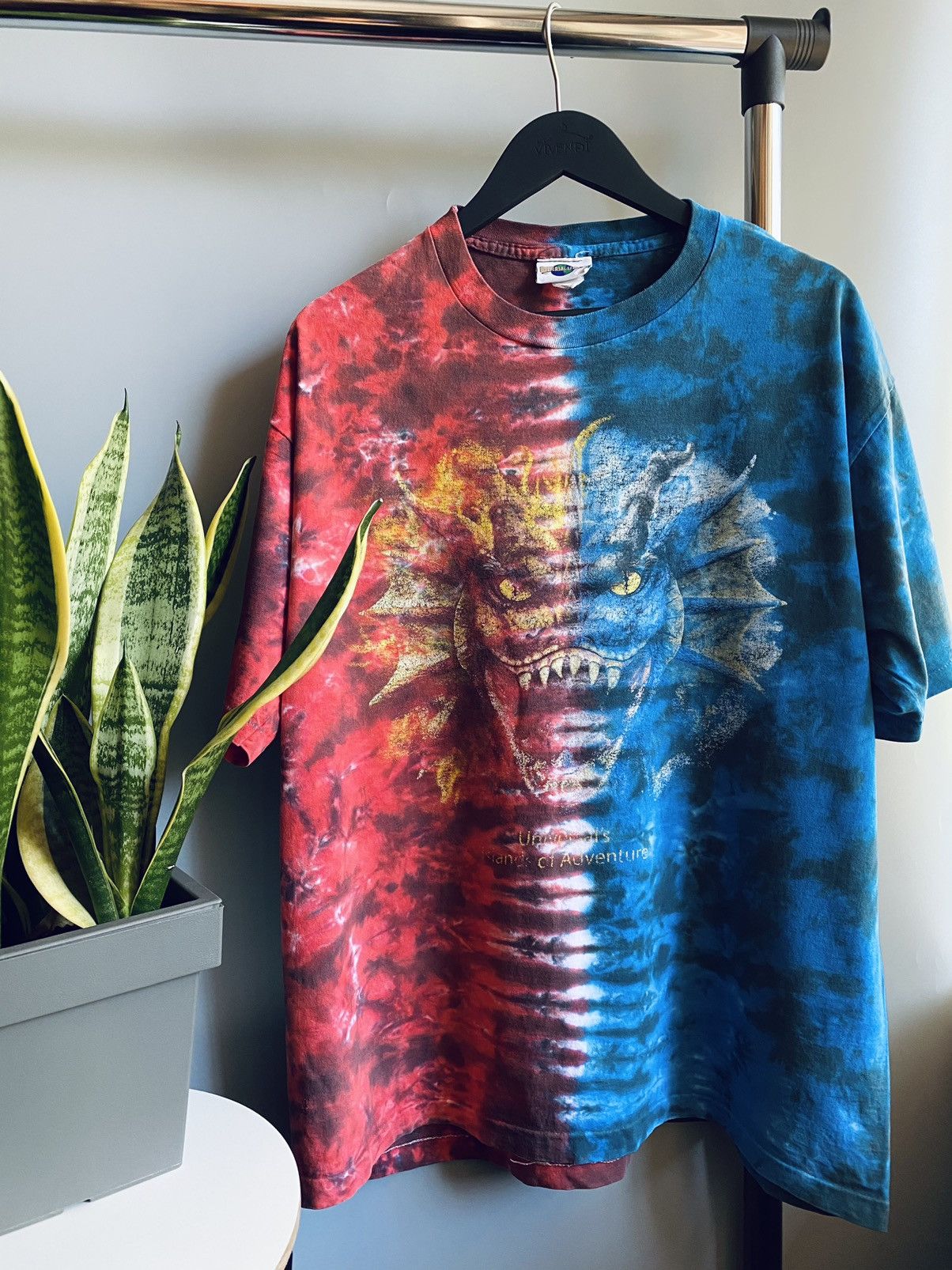 Universal Studios × Vintage Universal Studios Dueling Dragons Tie Die T Shirt Size US L / EU 52-54 / 3 - 3 Thumbnail