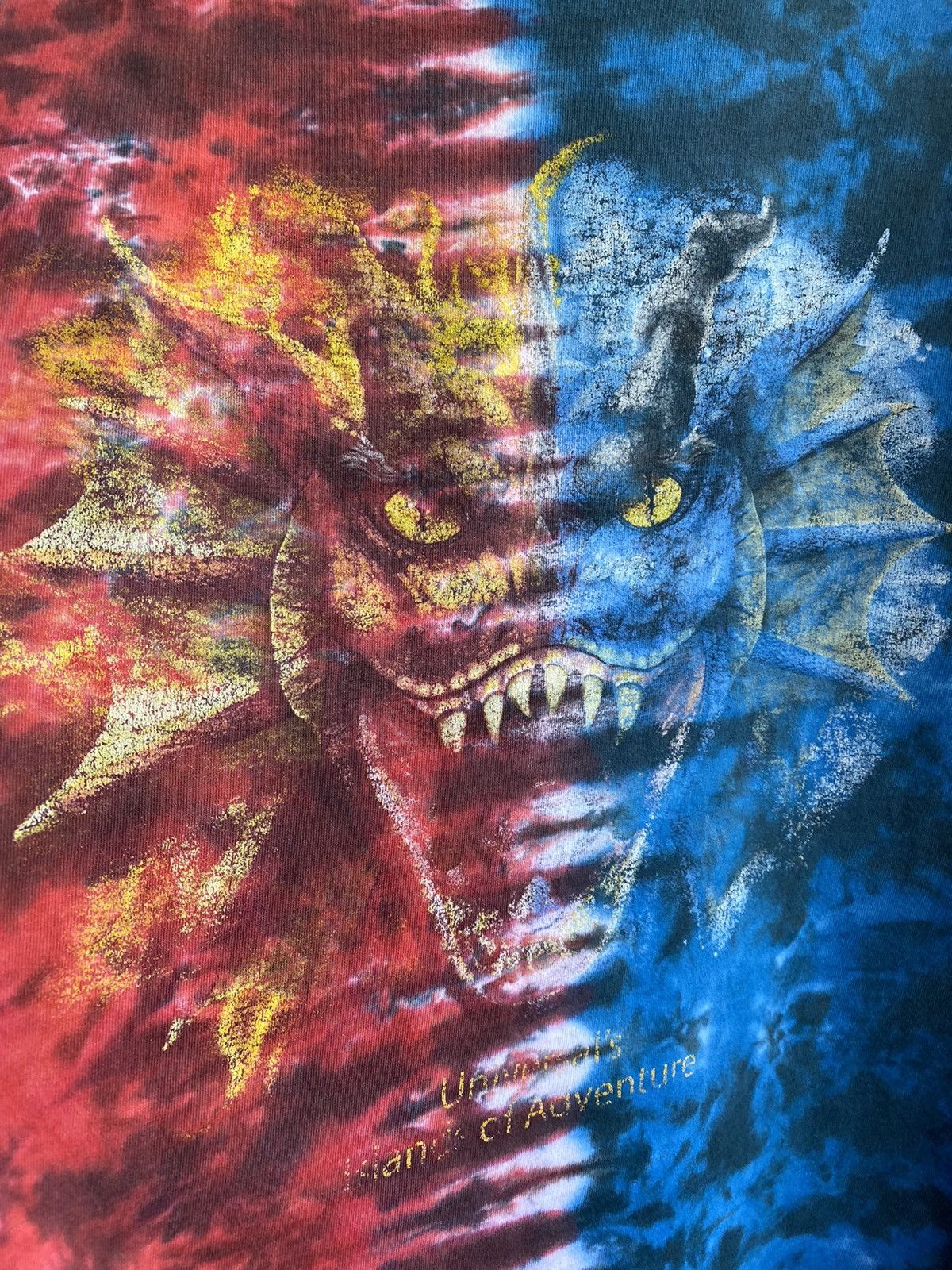 Universal Studios × Vintage Universal Studios Dueling Dragons Tie Die T Shirt Size US L / EU 52-54 / 3 - 6 Thumbnail