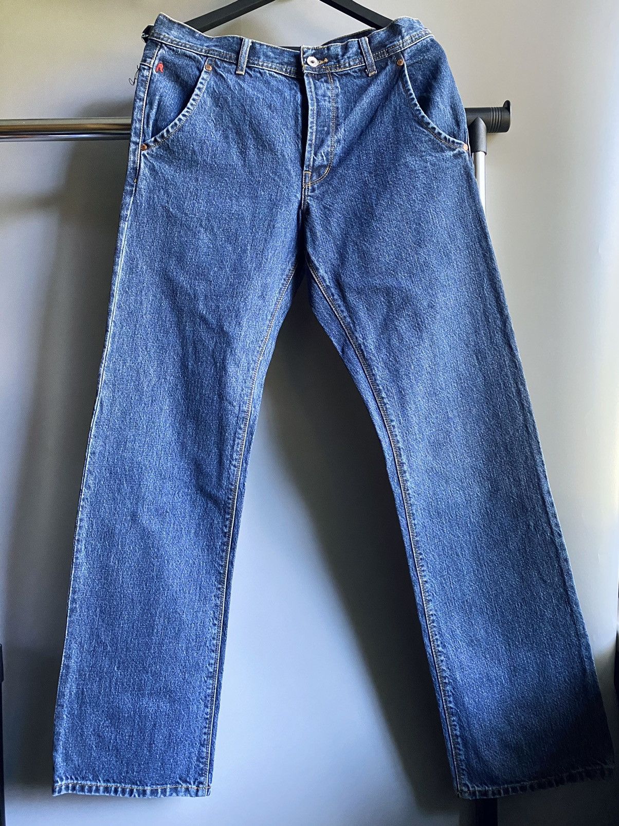 Japanese Brand × Replay Replay Jeramy Jeans Big logo Blue Pants Embroidered Men’s Size US 33 - 21 Thumbnail
