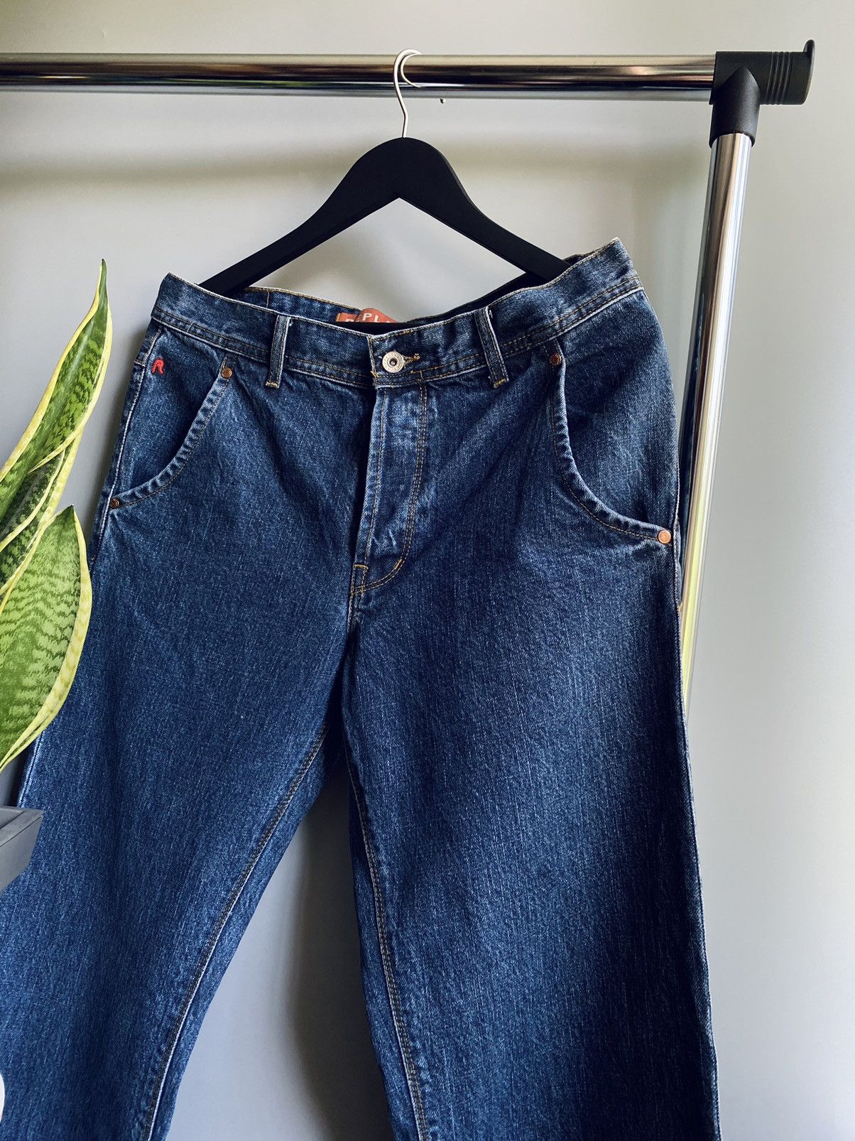 Japanese Brand × Replay Replay Jeramy Jeans Big logo Blue Pants Embroidered Men’s Size US 33 - 15 Thumbnail