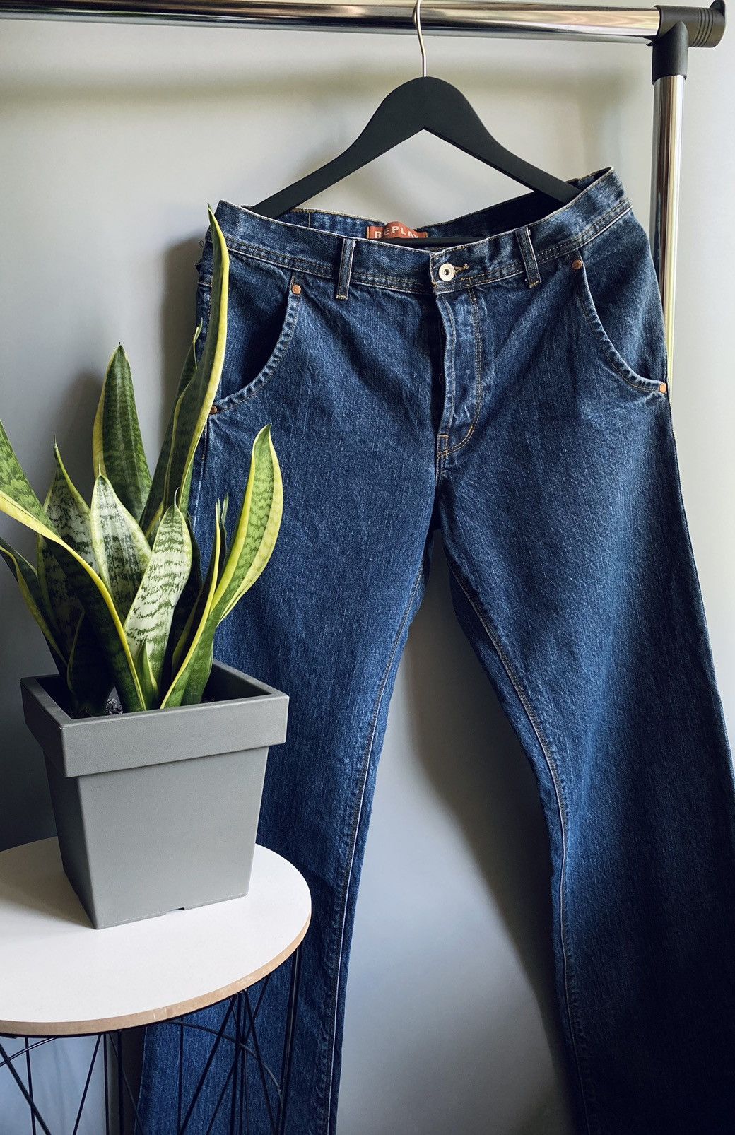 Japanese Brand × Replay Replay Jeramy Jeans Big logo Blue Pants Embroidered Men’s Size US 33 - 17 Thumbnail