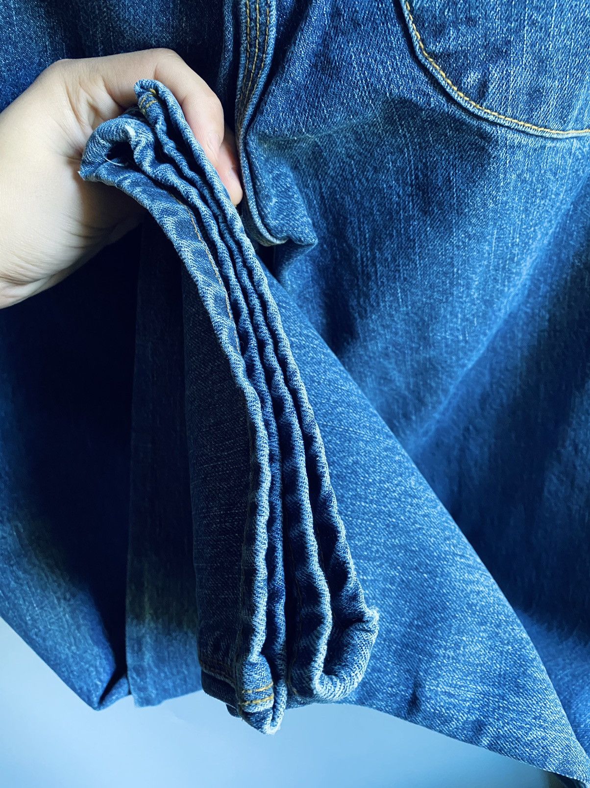 Japanese Brand × Replay Replay Jeramy Jeans Big logo Blue Pants Embroidered Men’s Size US 33 - 24 Thumbnail
