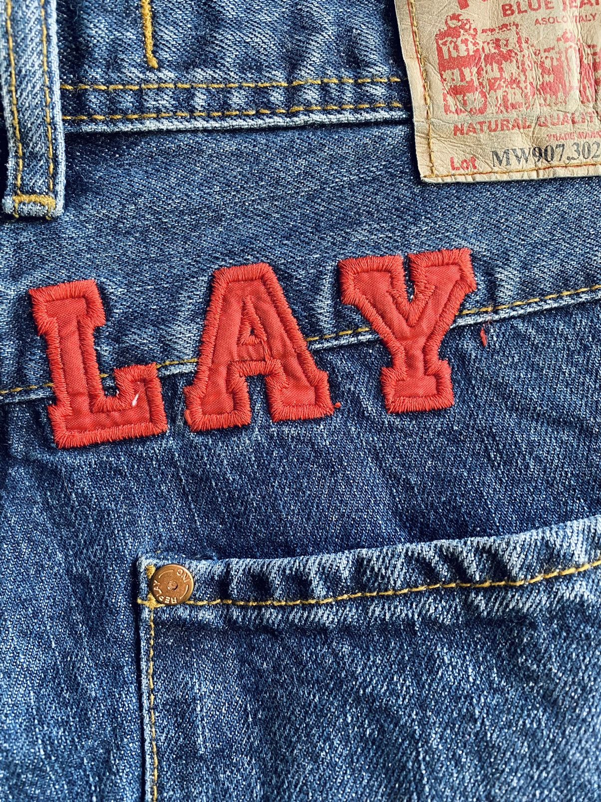 Japanese Brand × Replay Replay Jeramy Jeans Big logo Blue Pants Embroidered Men’s Size US 33 - 3 Thumbnail